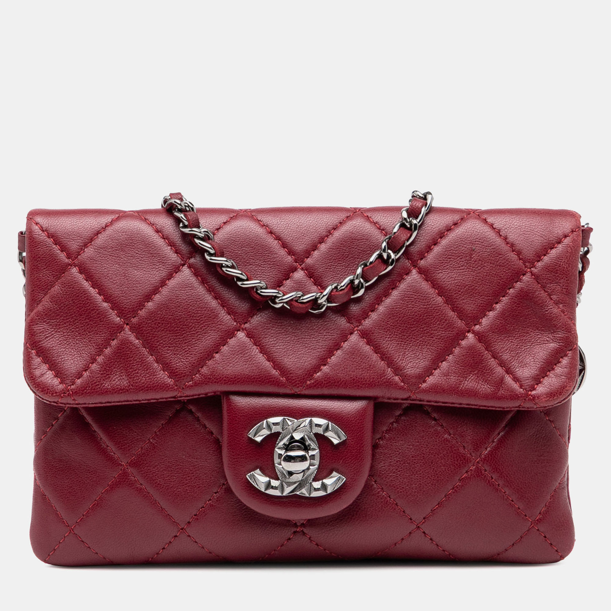 

Chanel Red Mini Lambskin Mineral Nights Flap