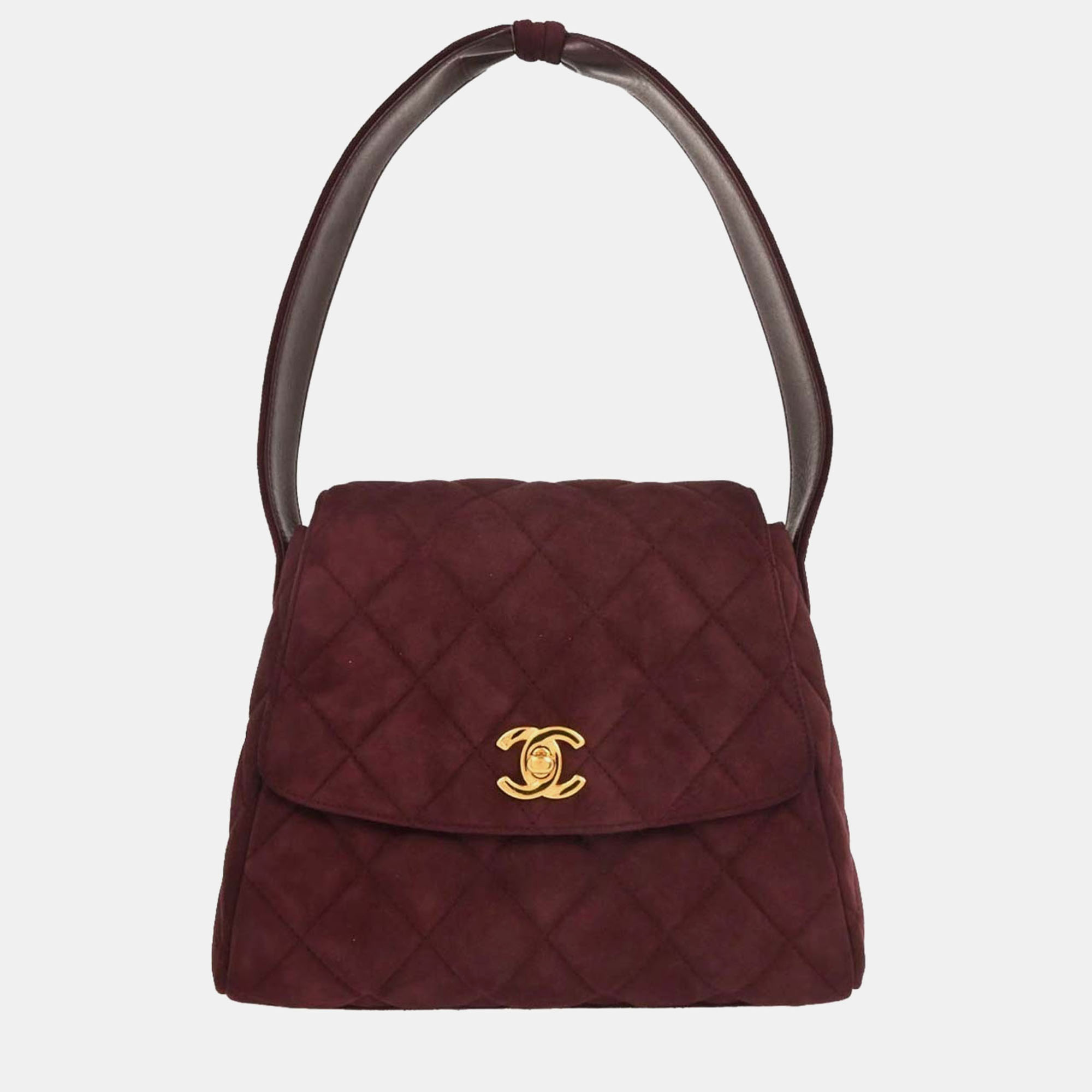 

Chanel Bordeaux Suede Handbag, Burgundy