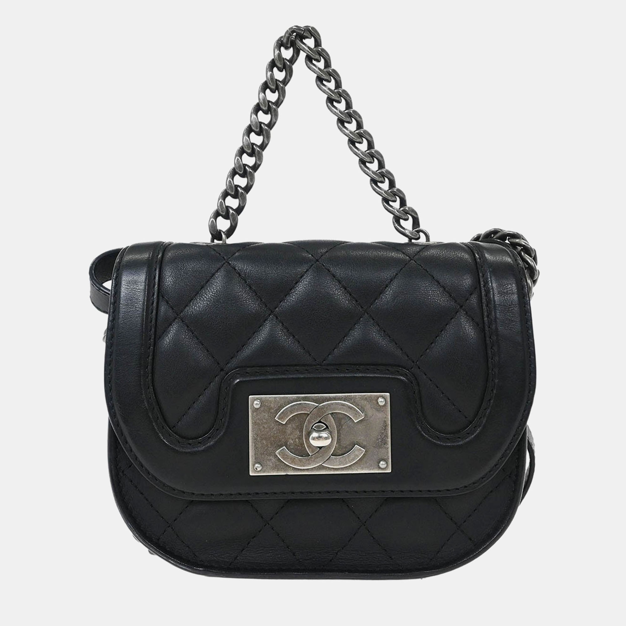 

Chanel Black Calfskin 2way Handbag