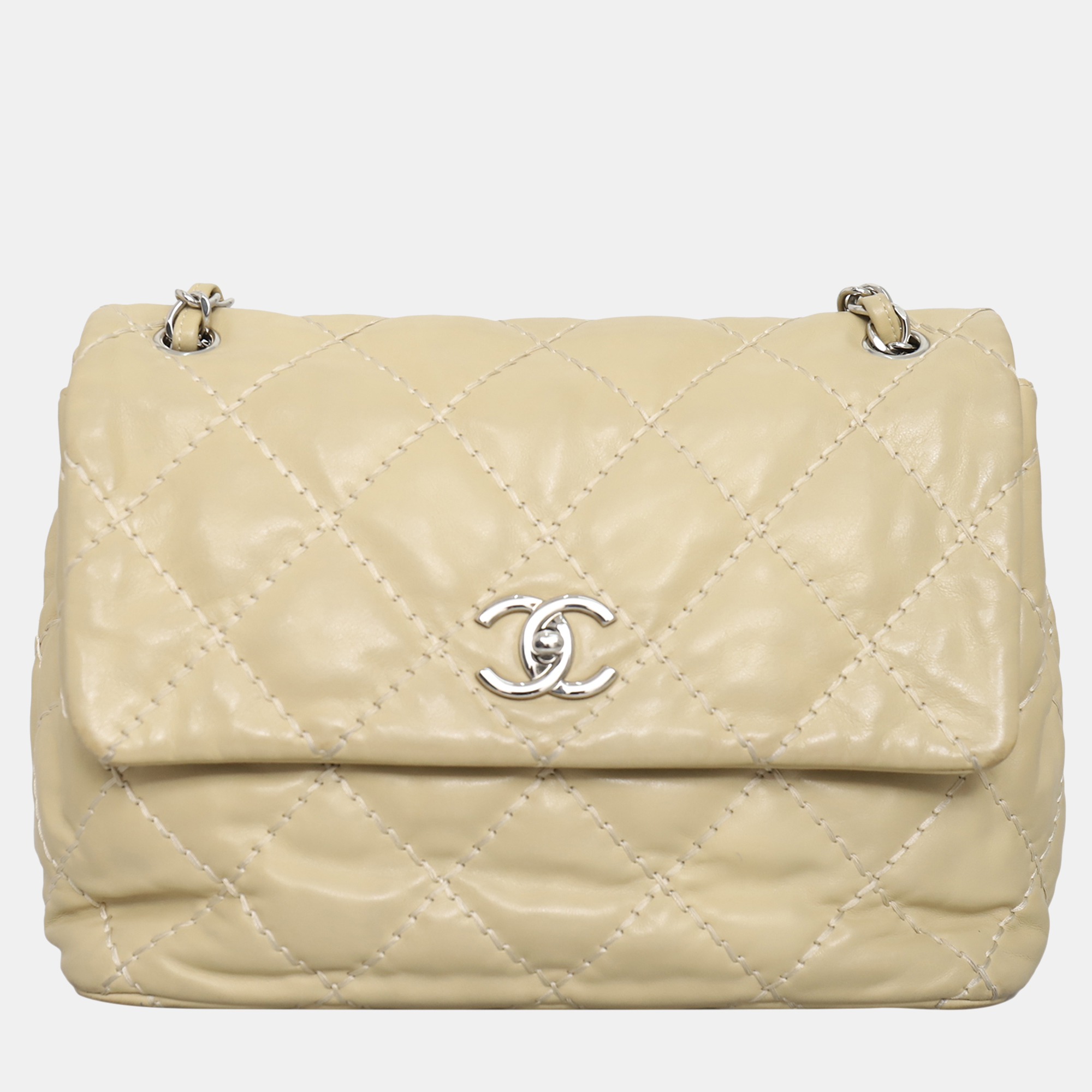 CHANEL Pre-owned Love Me Tender Flap Bag In Sand