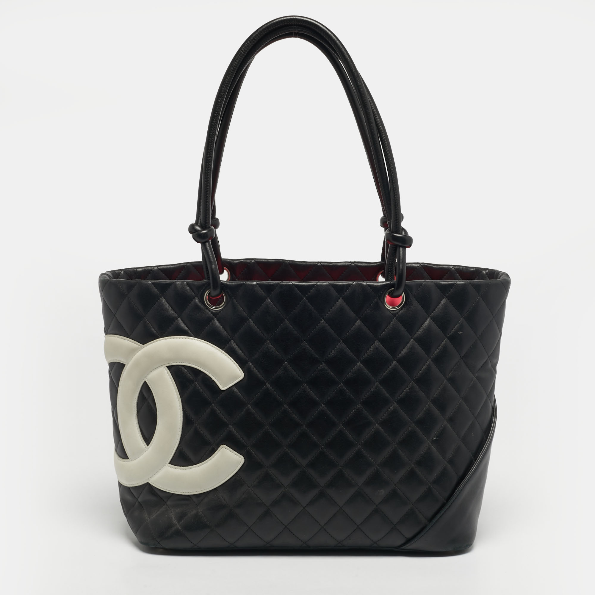 CHANEL Pre-owned Black Quilted Leather Large Cambon Ligne Tote