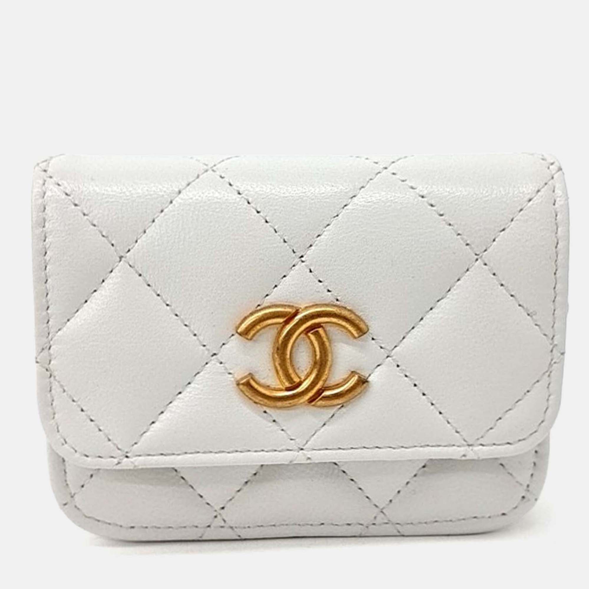 

Chanel White Leather belt bag