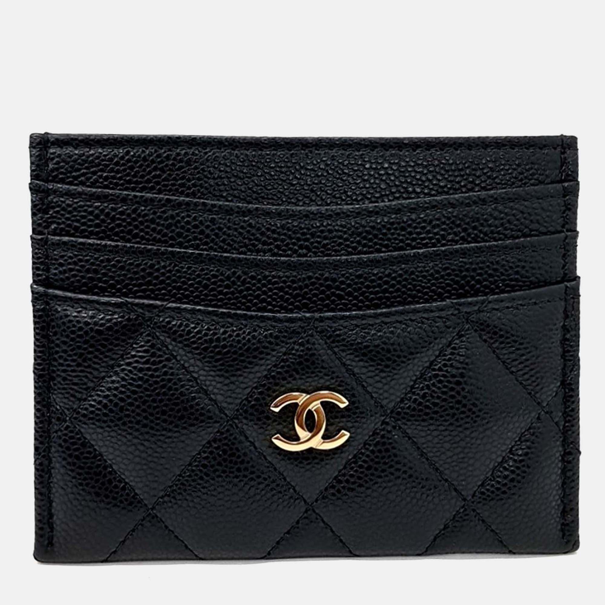 

Chanel Black Leather Caviar Card Holder