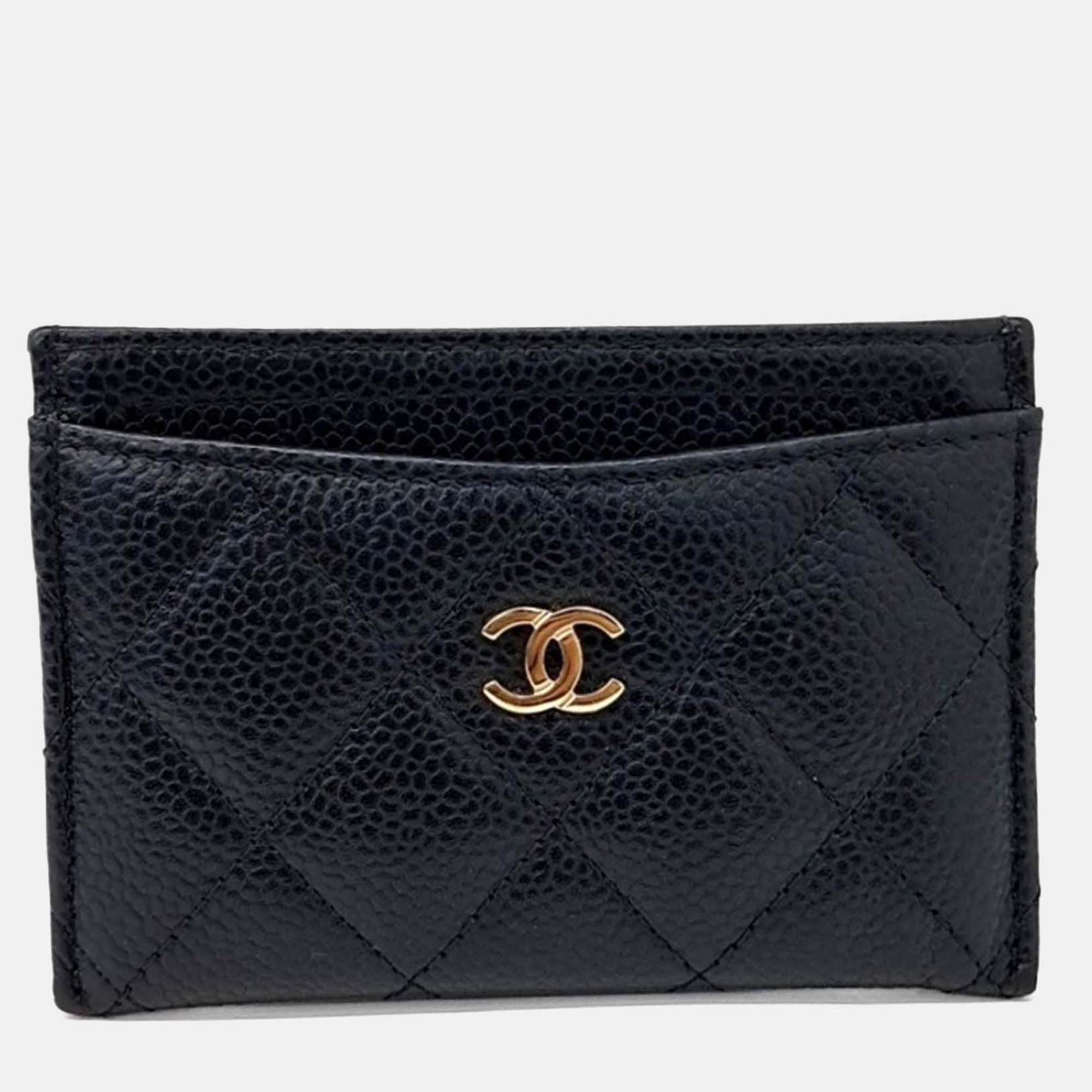 

Chanel Black Leather Caviar Card Holder