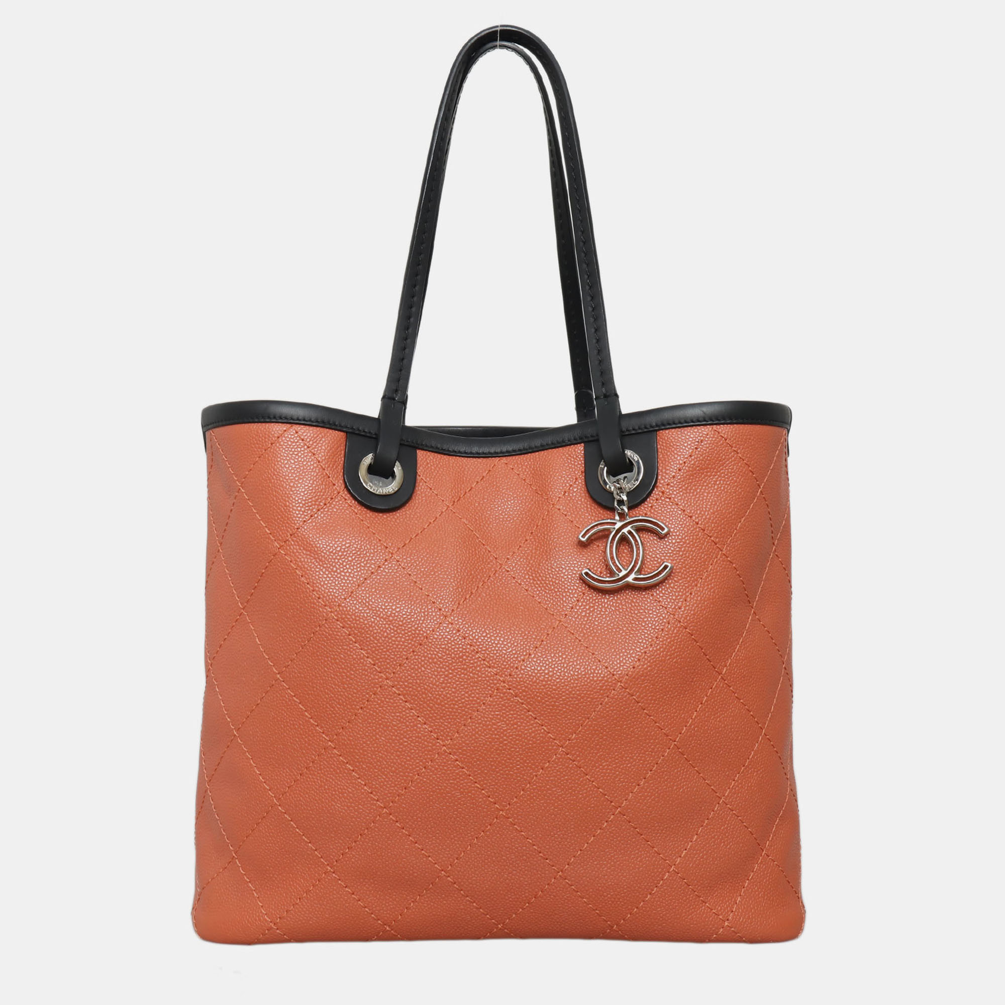 

Chanel Caviar Leather Shopping Fever Tote Bag, Orange