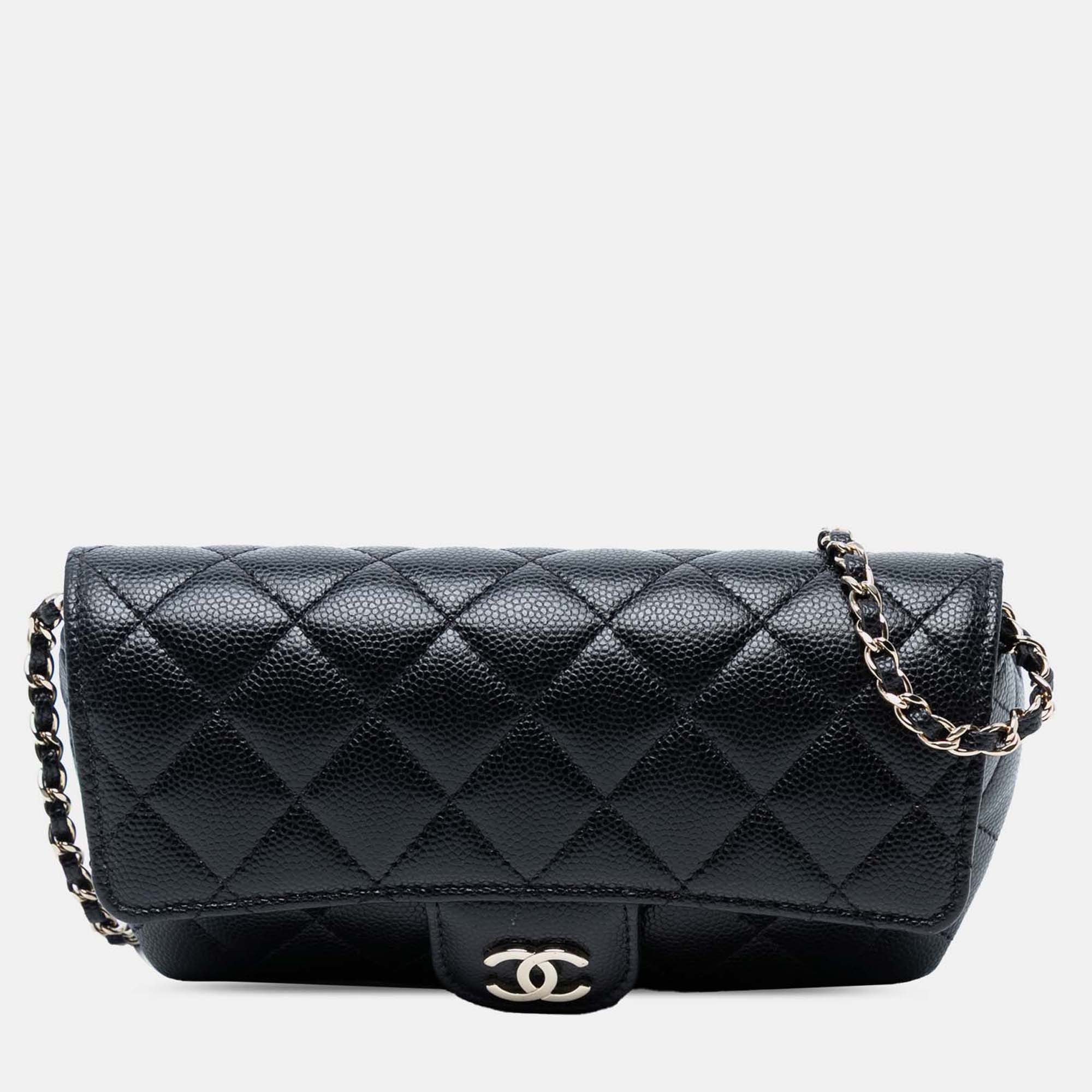 

Chanel Black Caviar Sunglasses Case on Chain