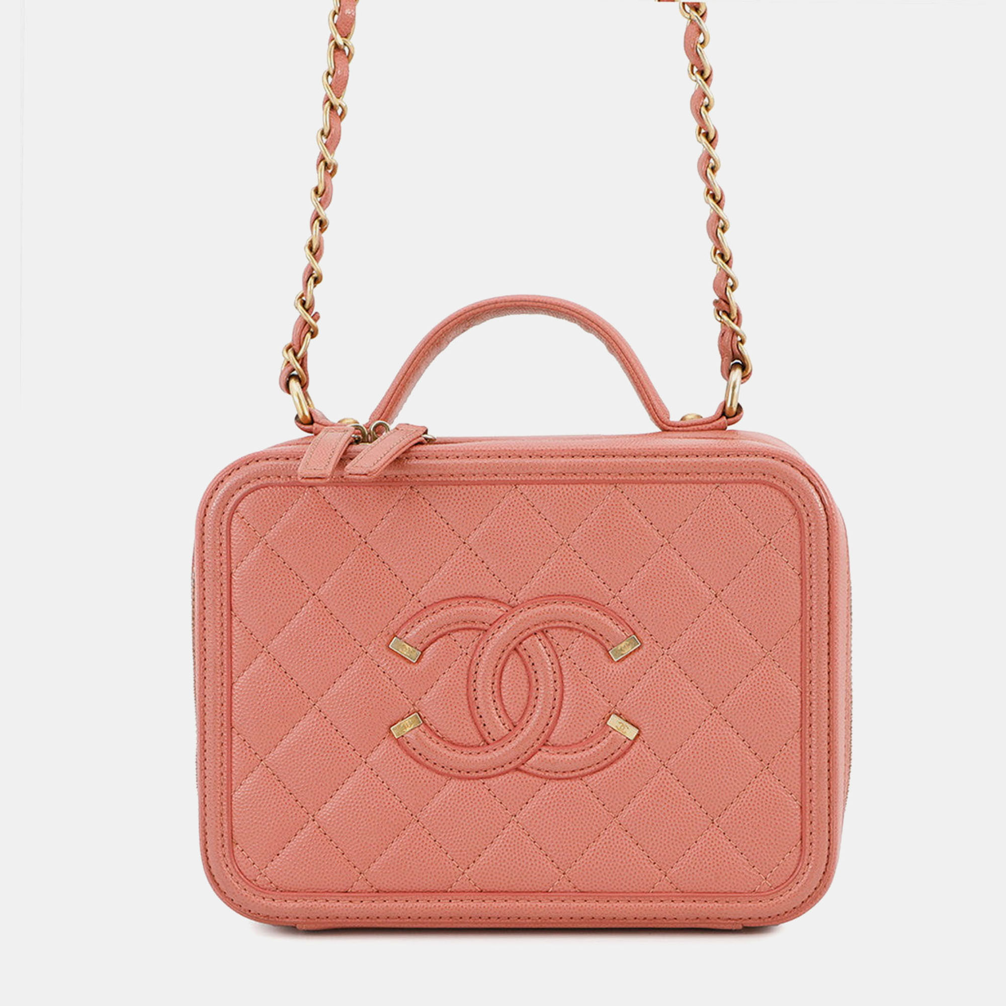 

Chanel Ccfiligree 2Wayshoulder Bag Pink Caviar Leather