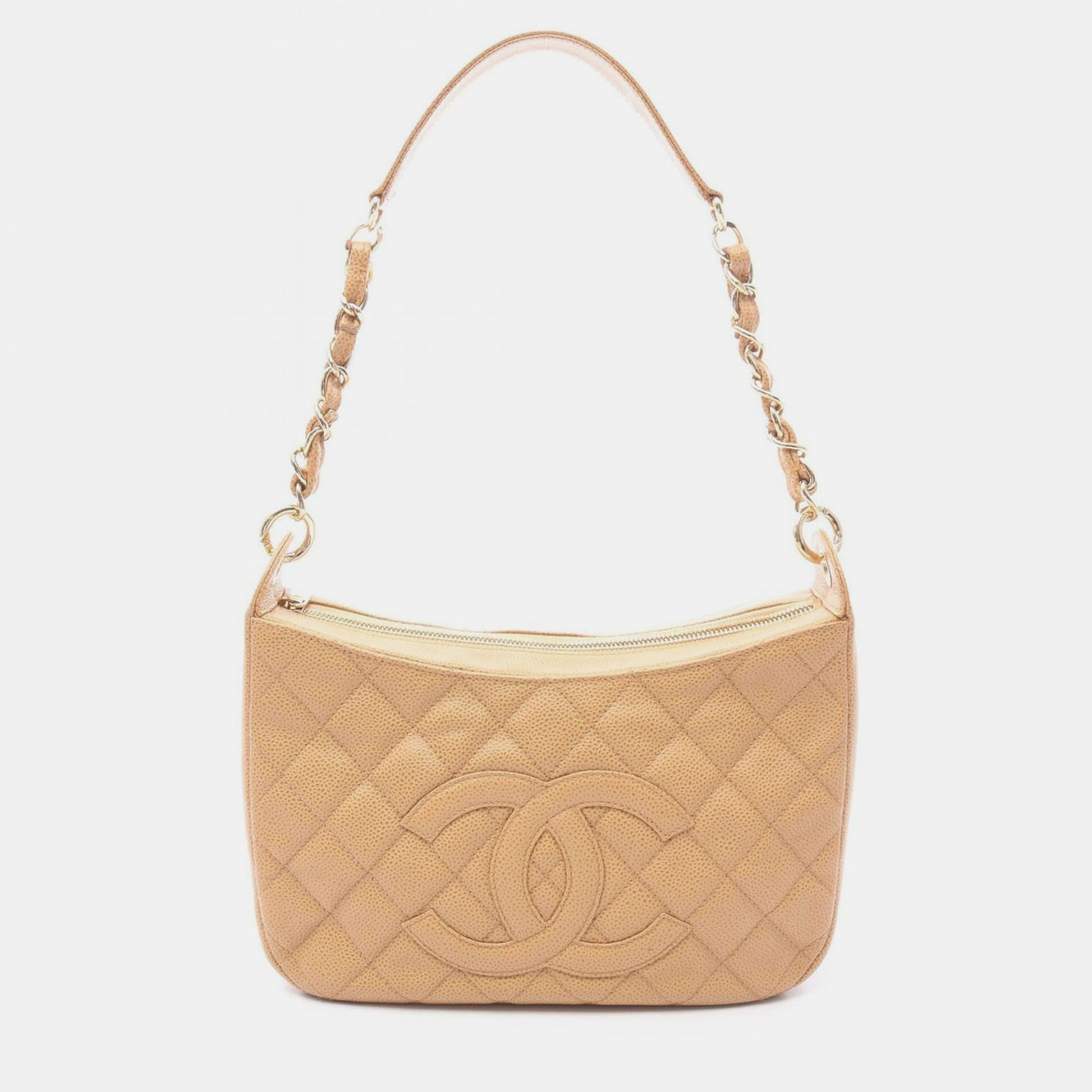 

Chanel Matelasse Chain Shoulder Bag Calfskin Beige