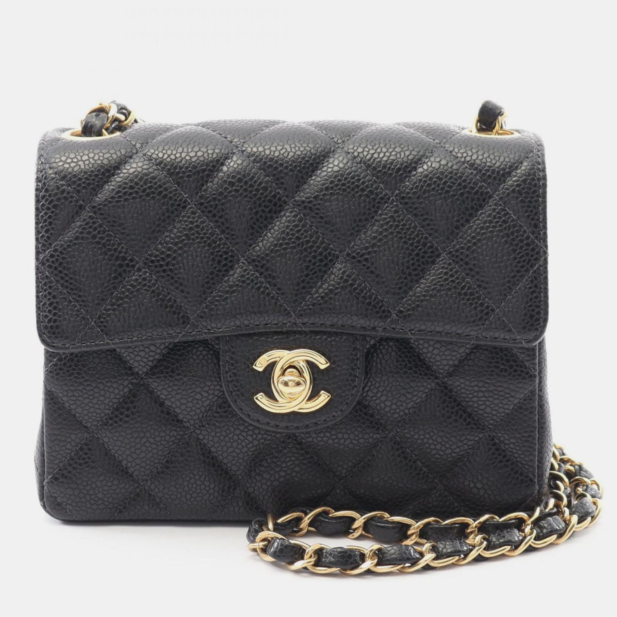 

Chanel Mini Matelasse Chain Shoulder Bag Calfskin Leather Black