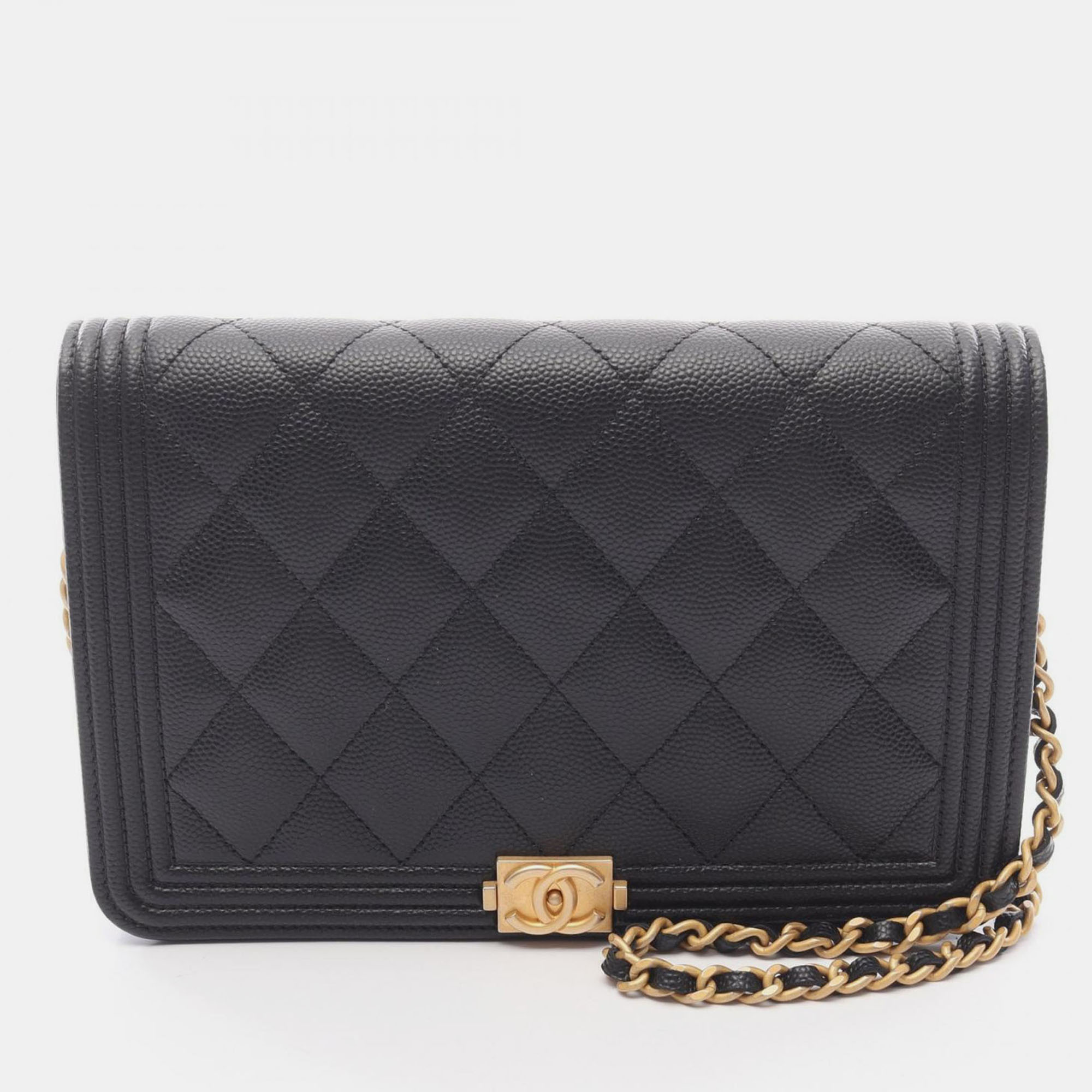 

Chanel Boy Chanel Matelasse Chain Crossbody Shoulder Bag Leather, Black