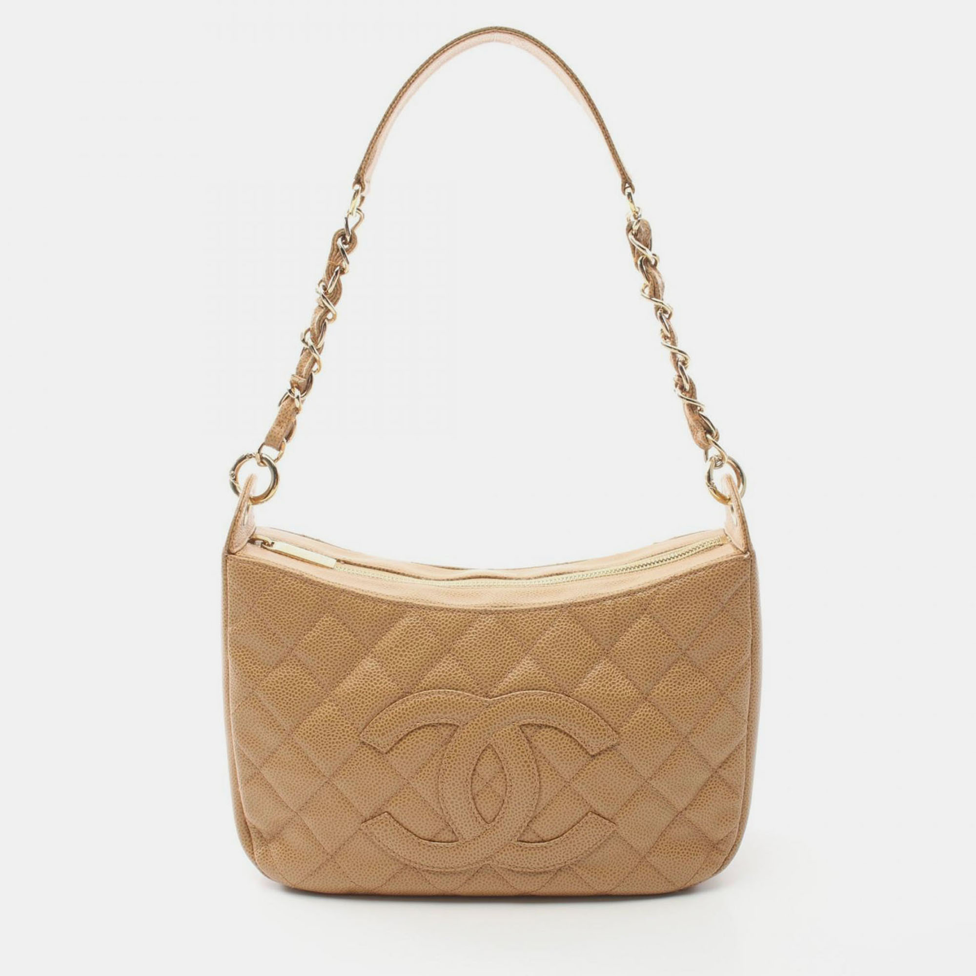 

Chanel Matelasse Chain Shoulder Bag Leather Beige