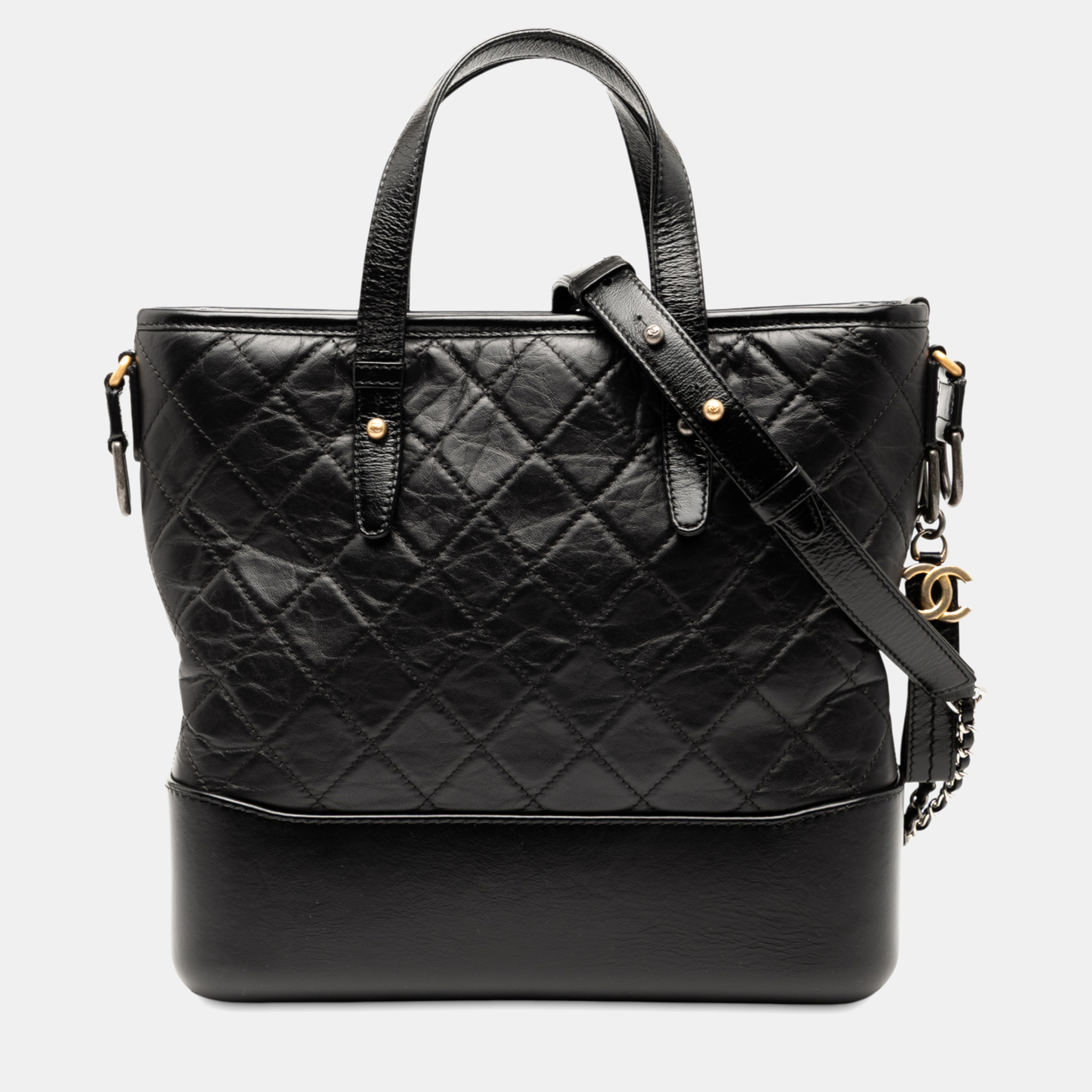 

Chanel Black Medium Quilted Calfskin Gabrielle Shopping Satchel