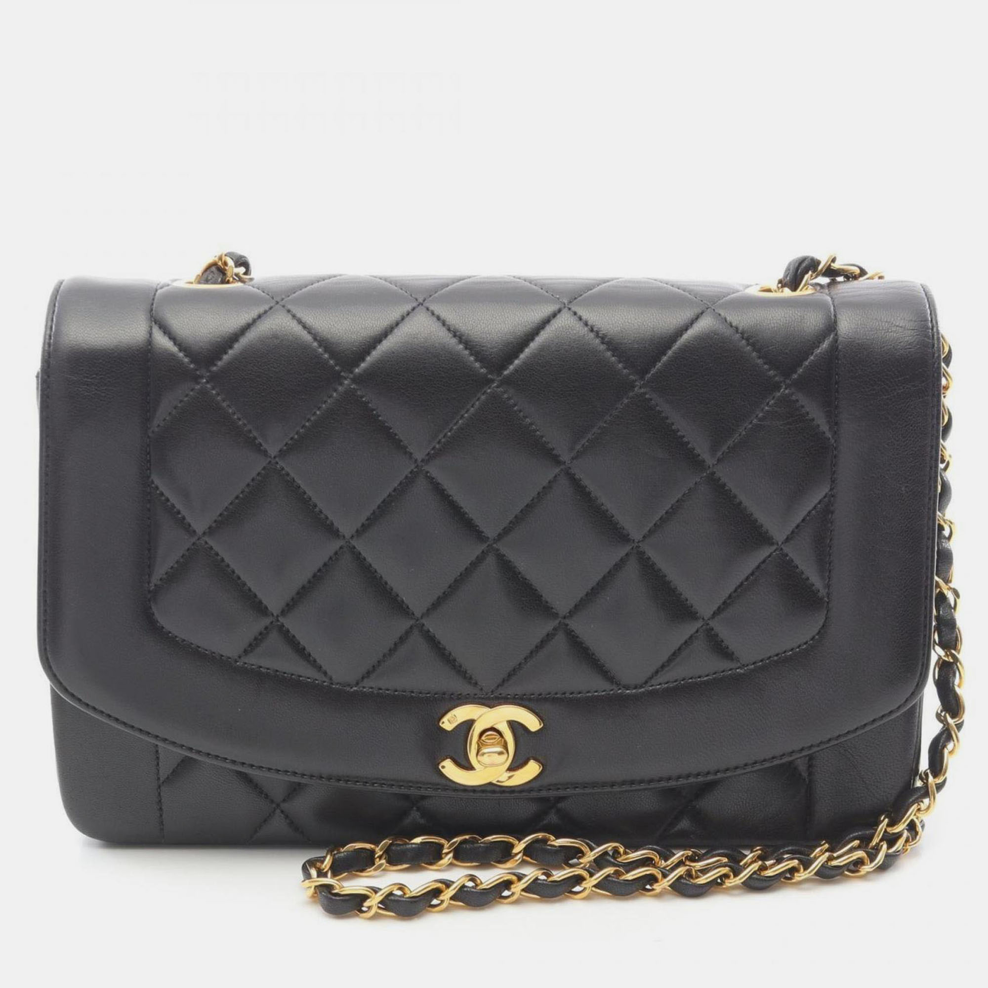 

Chanel Matelasse Diana Flap Shoulder Bag Lambskin (Sheepskin) Black