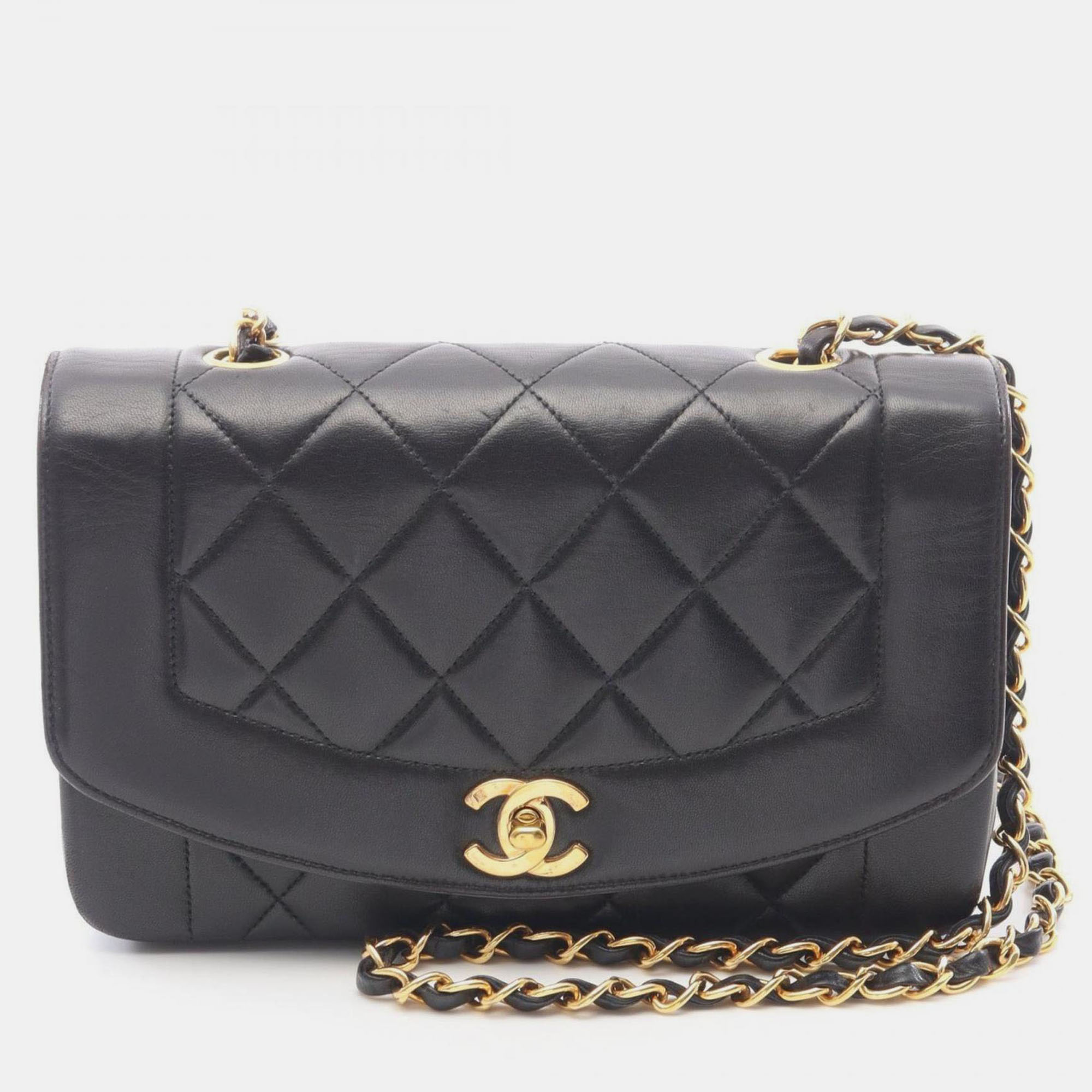

Chanel Matelasse Diana Flap Shoulder Bag Lambskin (Sheepskin) Black