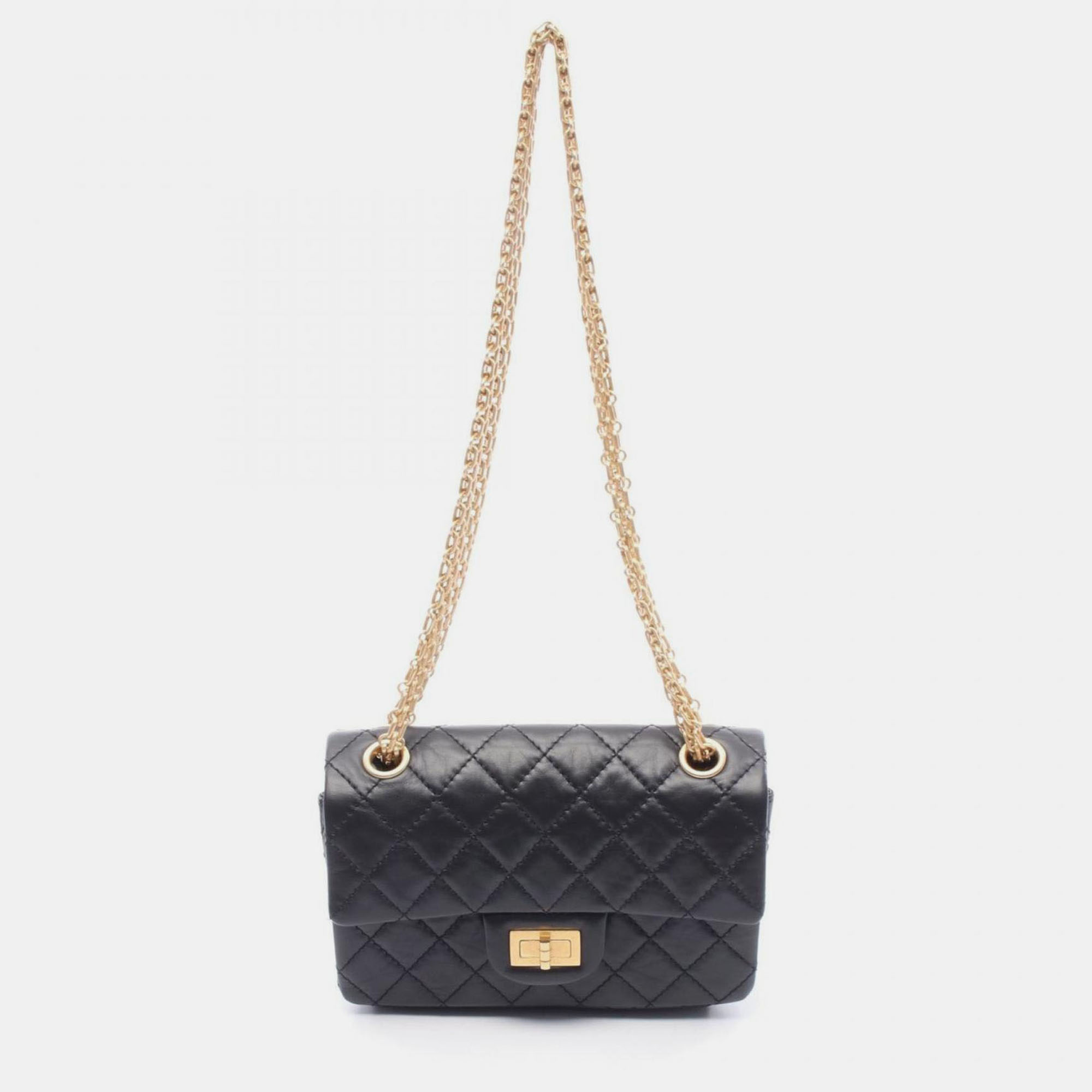 

Chanel 2.55 Mini Matelasse Shoulder Bag Leather Black