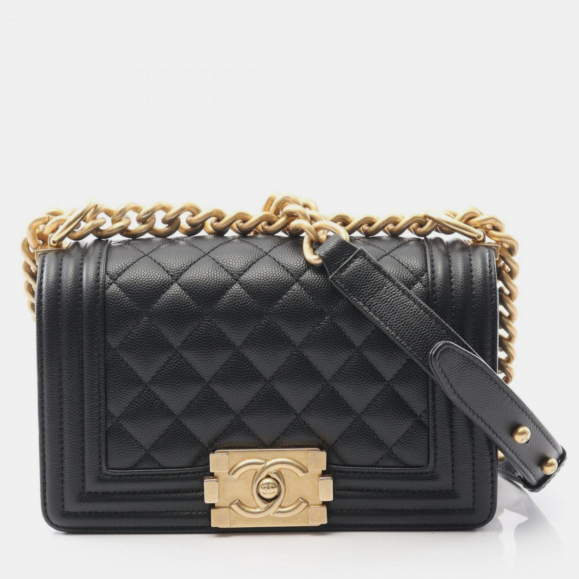 

Chanel Boy Chanel Small Shoulder Bag In Calfskin Leather (Cowhide) Black