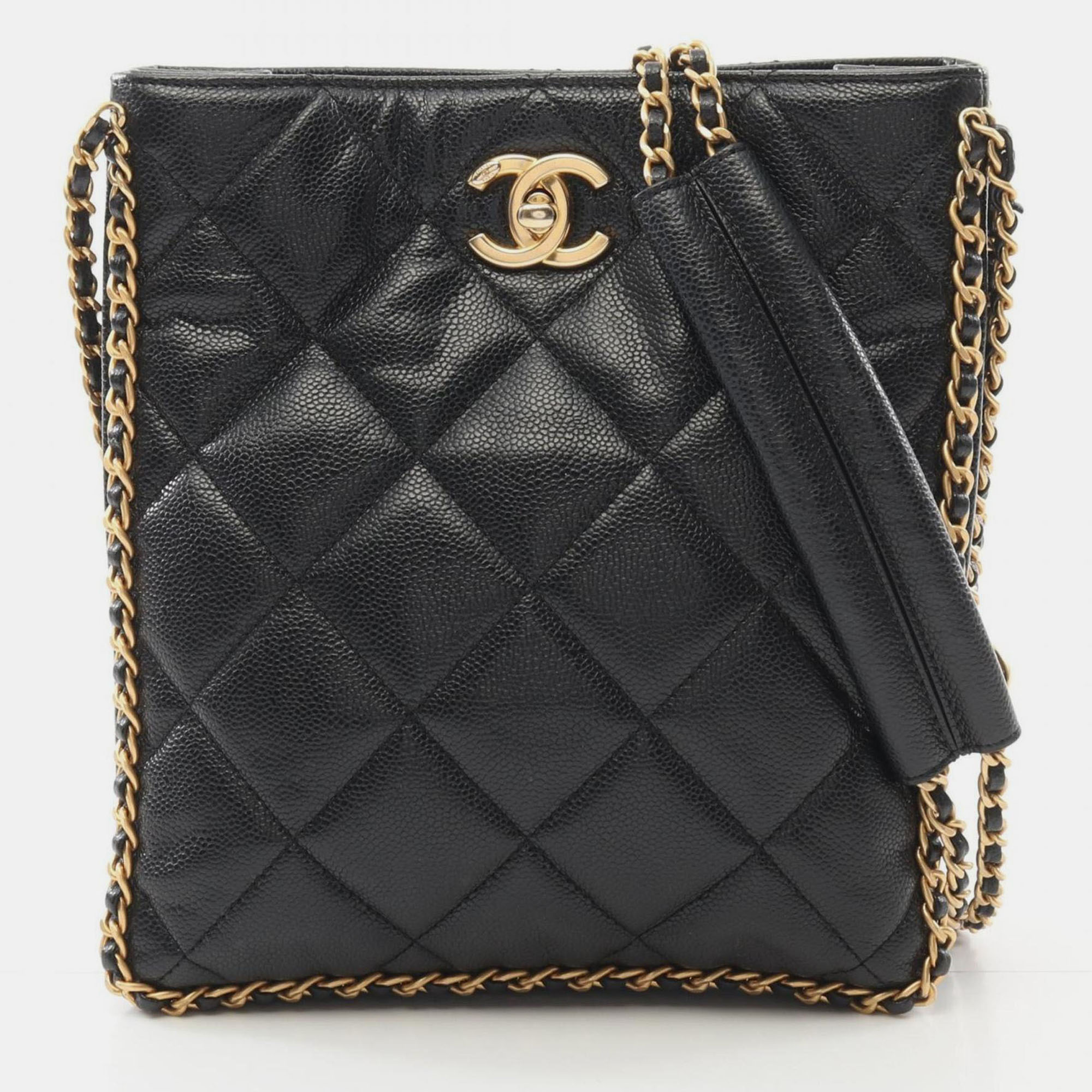 

Chanel Small Bag Matelasse Shoulder Caviar Skin (Grained Calf) Black