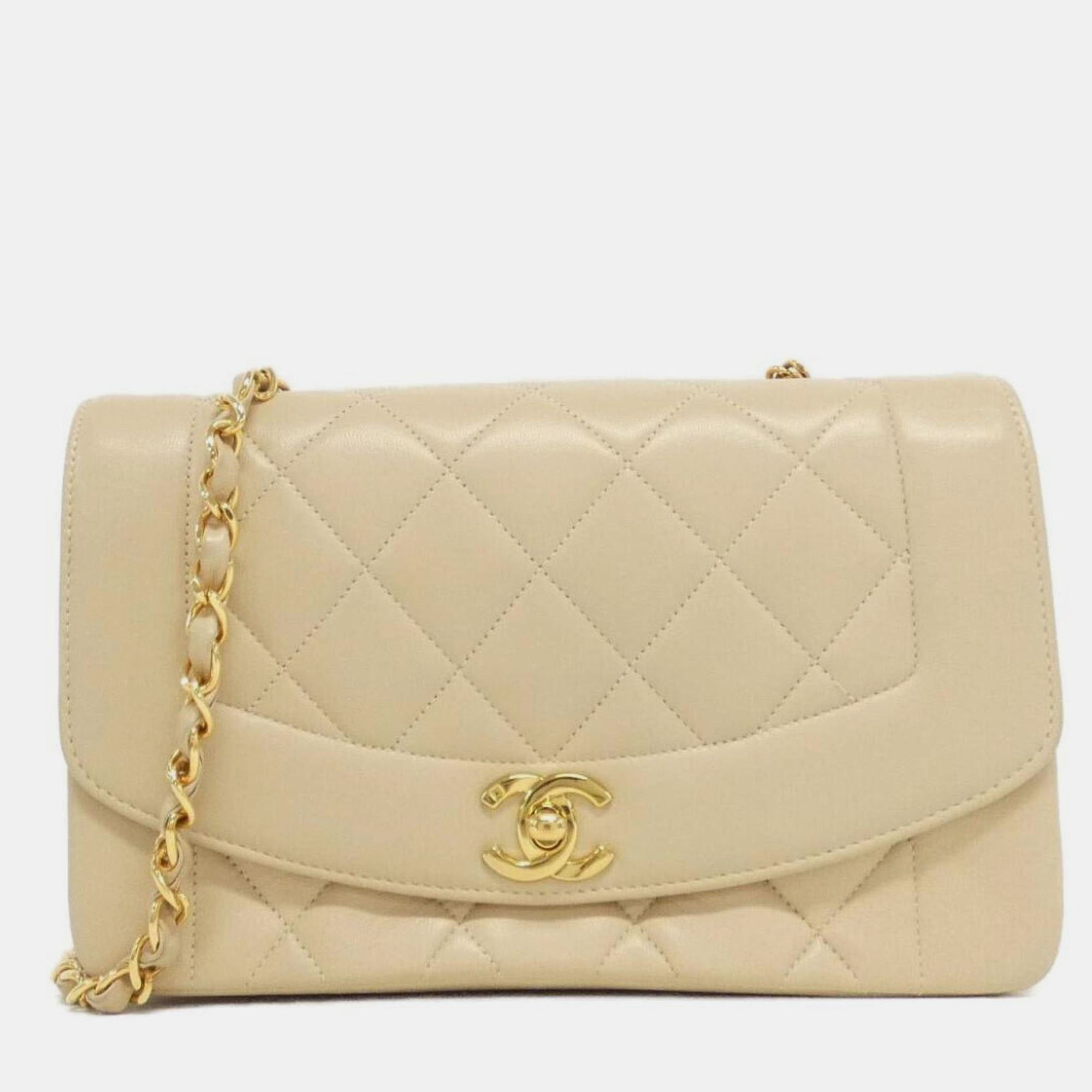 

Chanel Beige Leather Shoulder Bag