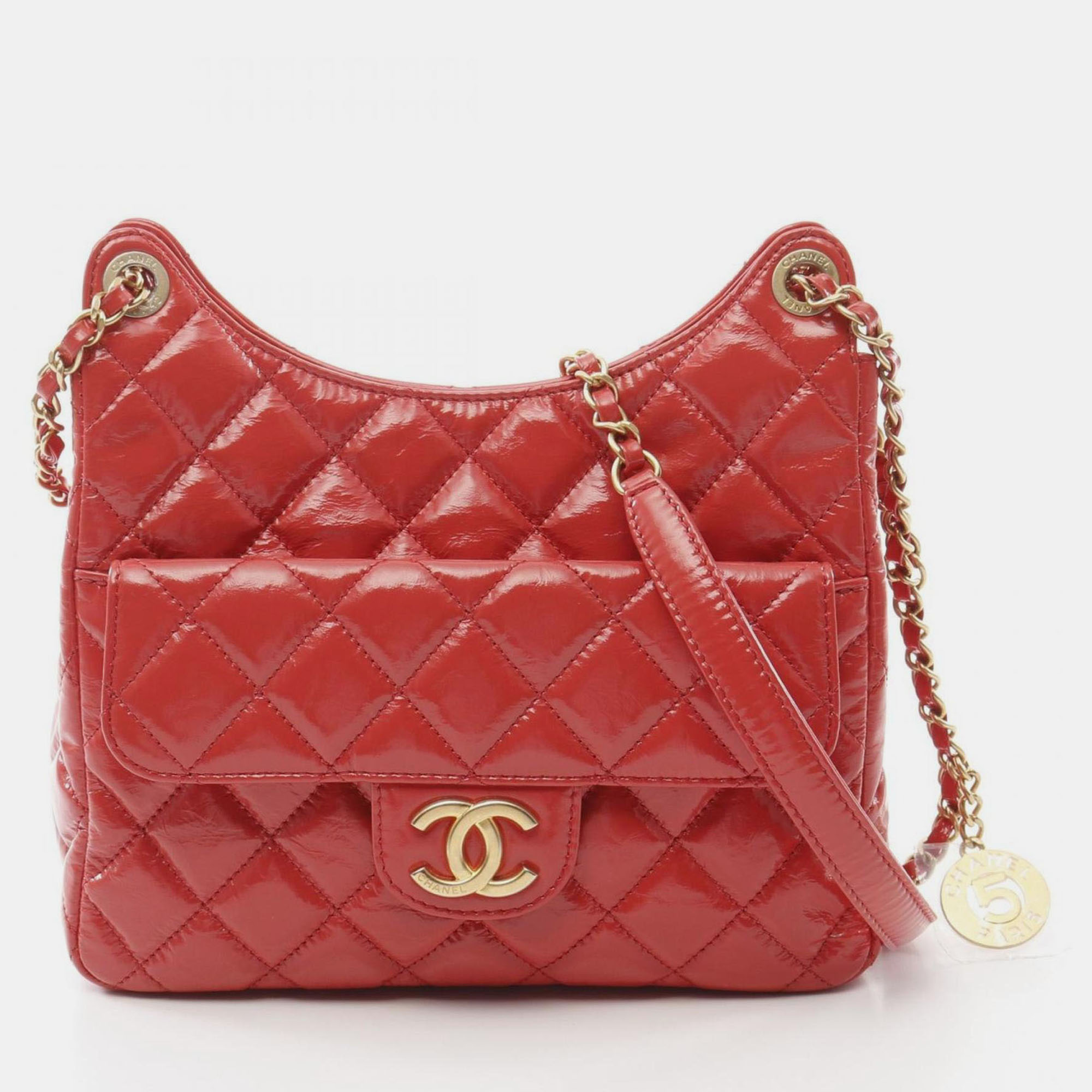 

Chanel Matelasse Hobo Shoulder Bag Leather Red