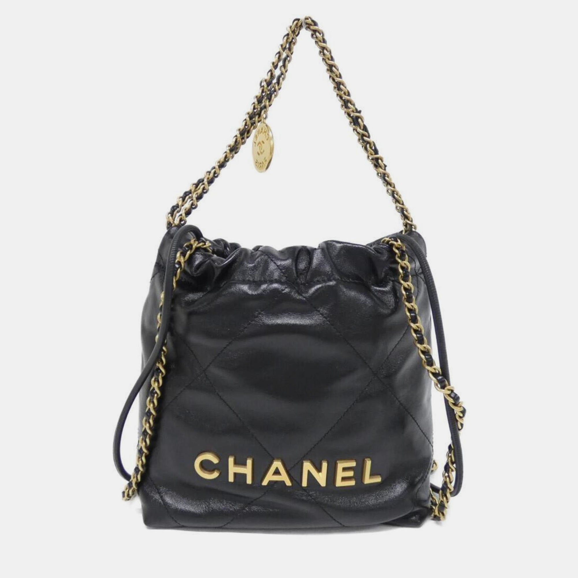 

Chanel 22 Line Black Leather Handbag