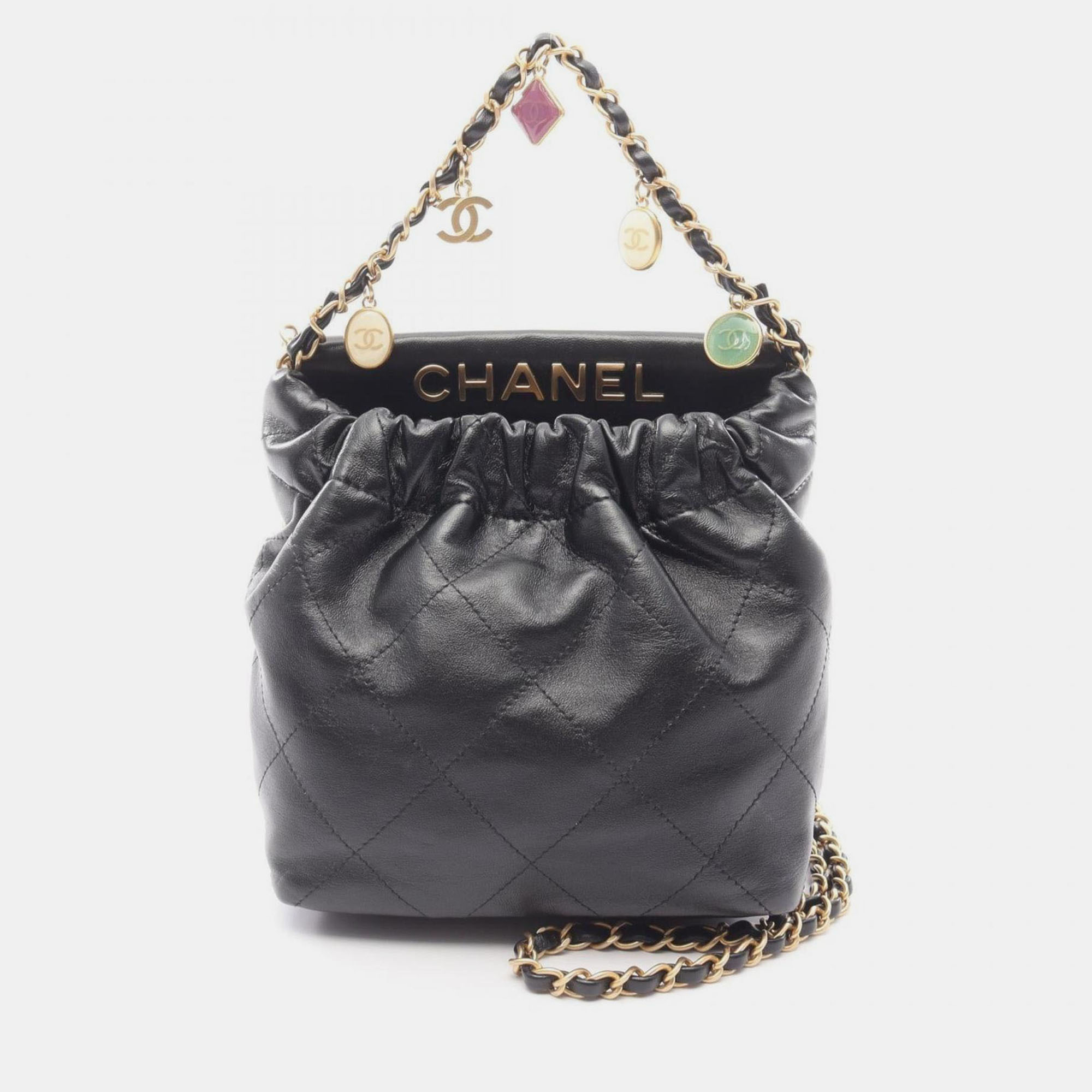 

Chanel Shoulder Bag Leather Black