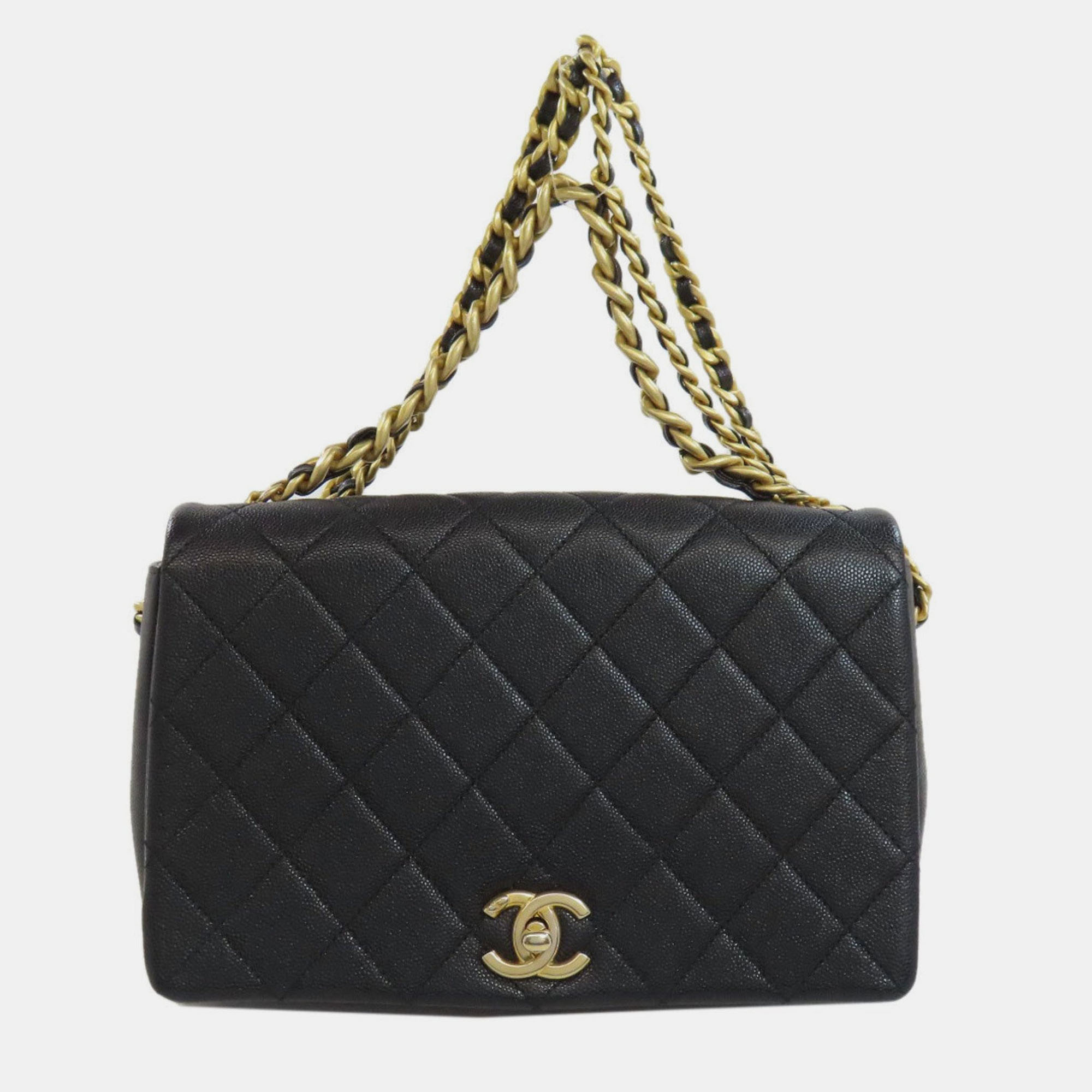 

Chanel Matelasse Shoulder Bag Grained Calfskin, Black