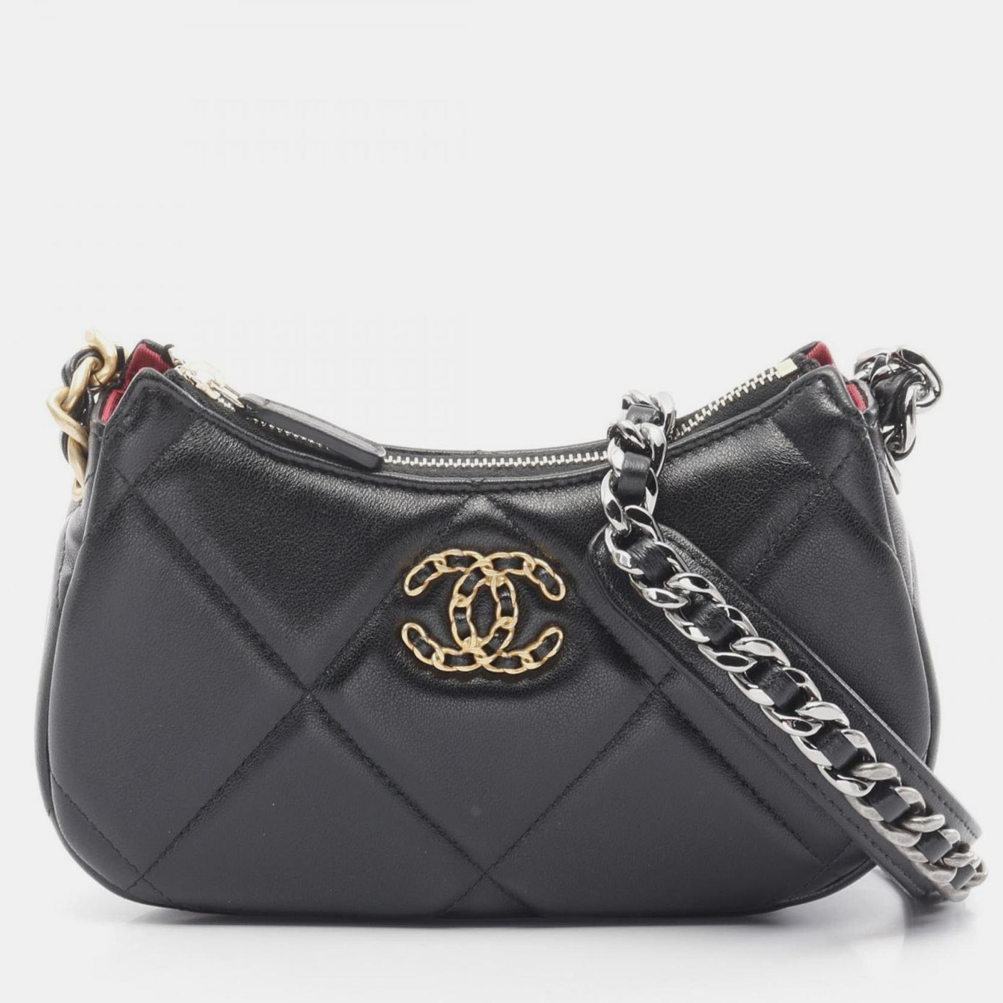 

Chanel 19 Matelasse Small Hobo Shoulder Bag Leather Black