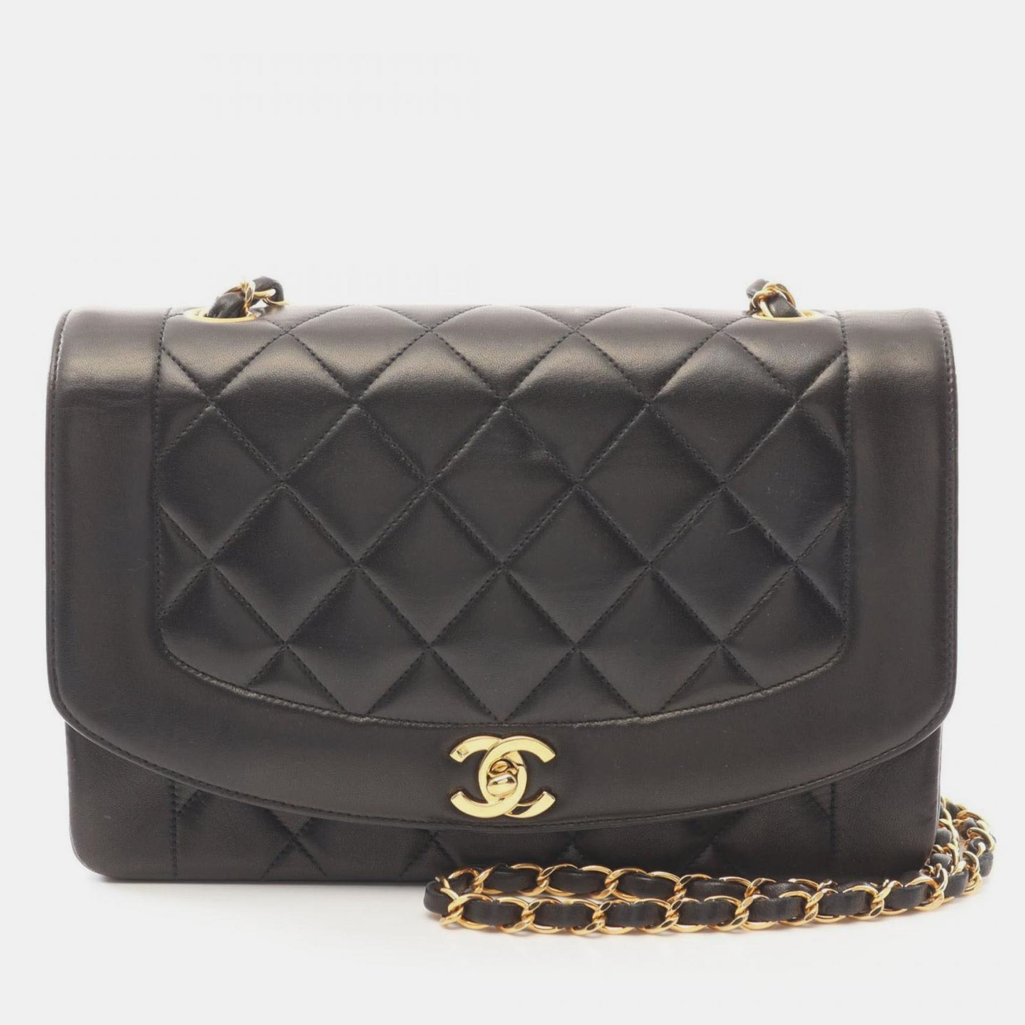 

Chanel Matelasse Diana Flap Shoulder Bag Lambskin (Sheepskin) Black