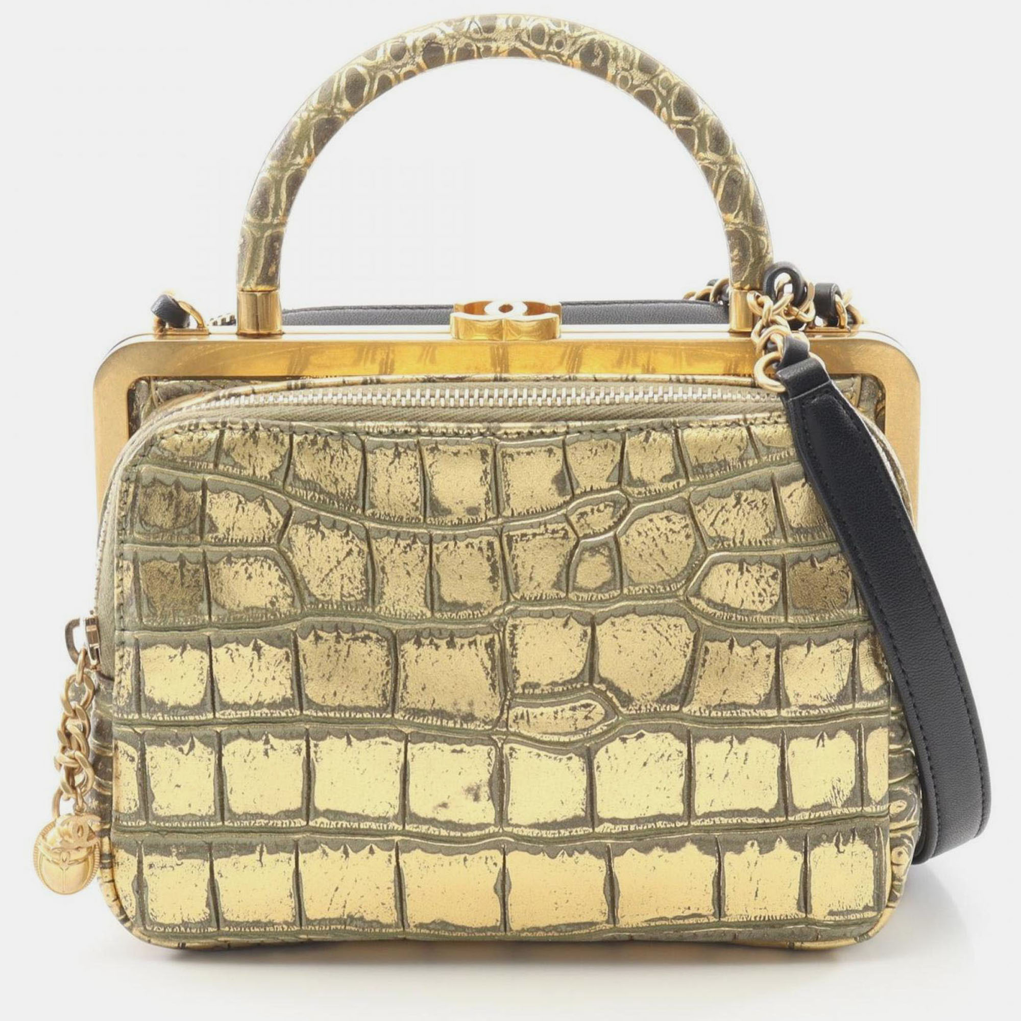 

Chanel Coco Mark Shoulder Bag Leather Gold And Black