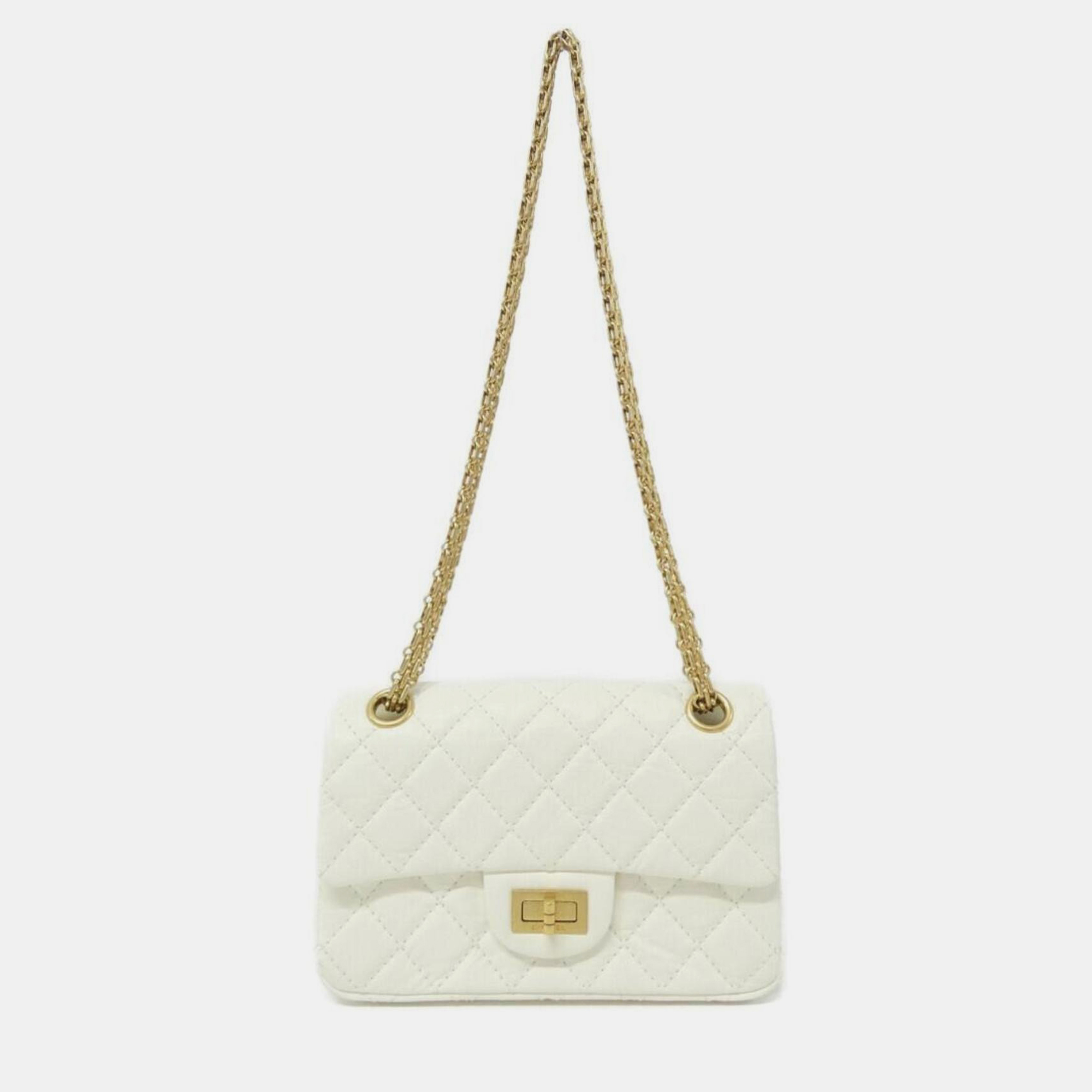 

Chanel Leather White Shoulder Bag