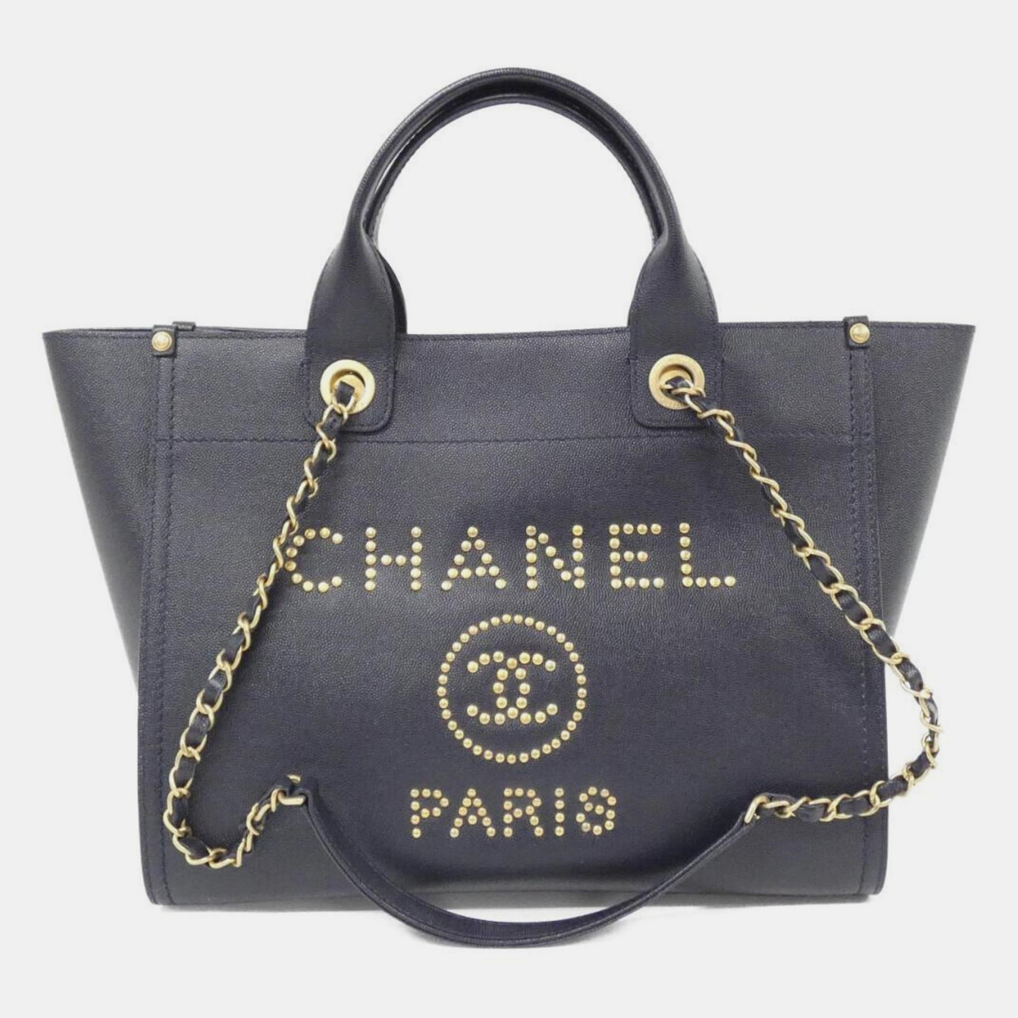 

Chanel Deauville Handbag, Navy blue