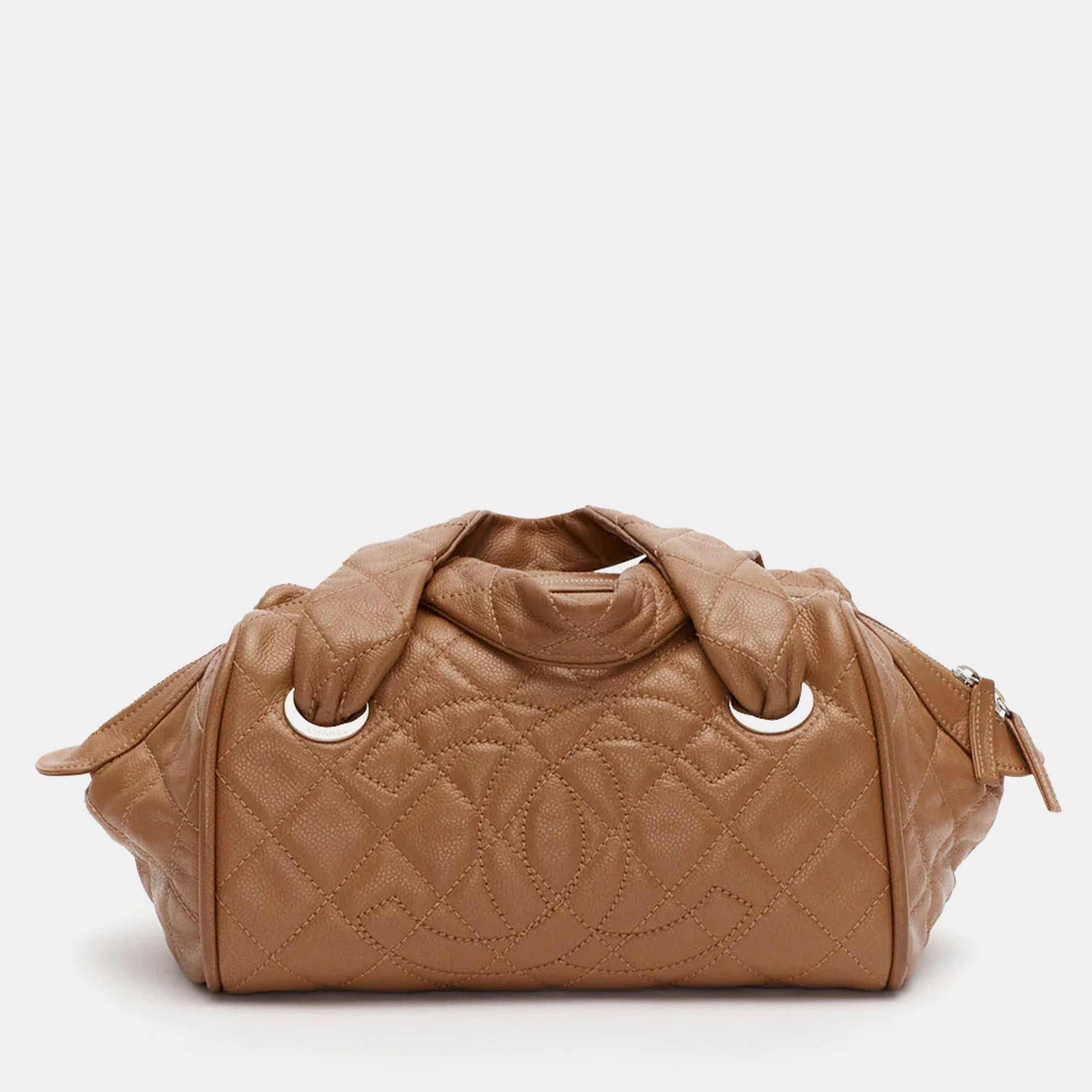 

Chanel Brown Quilted Caviar Leather Timeless Bowler Bag