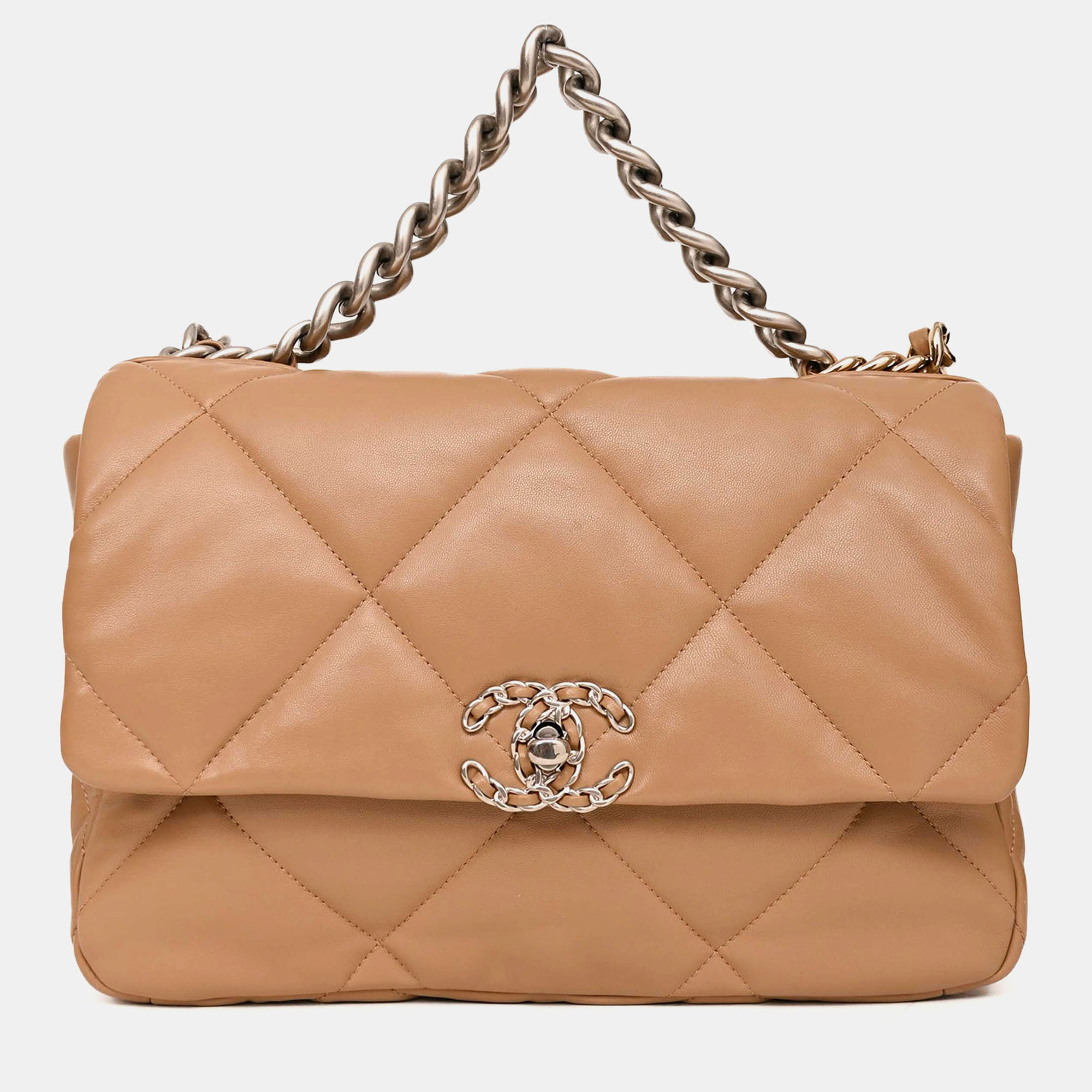 

Chanel Brown Goatskin Large 19 Flap Bag