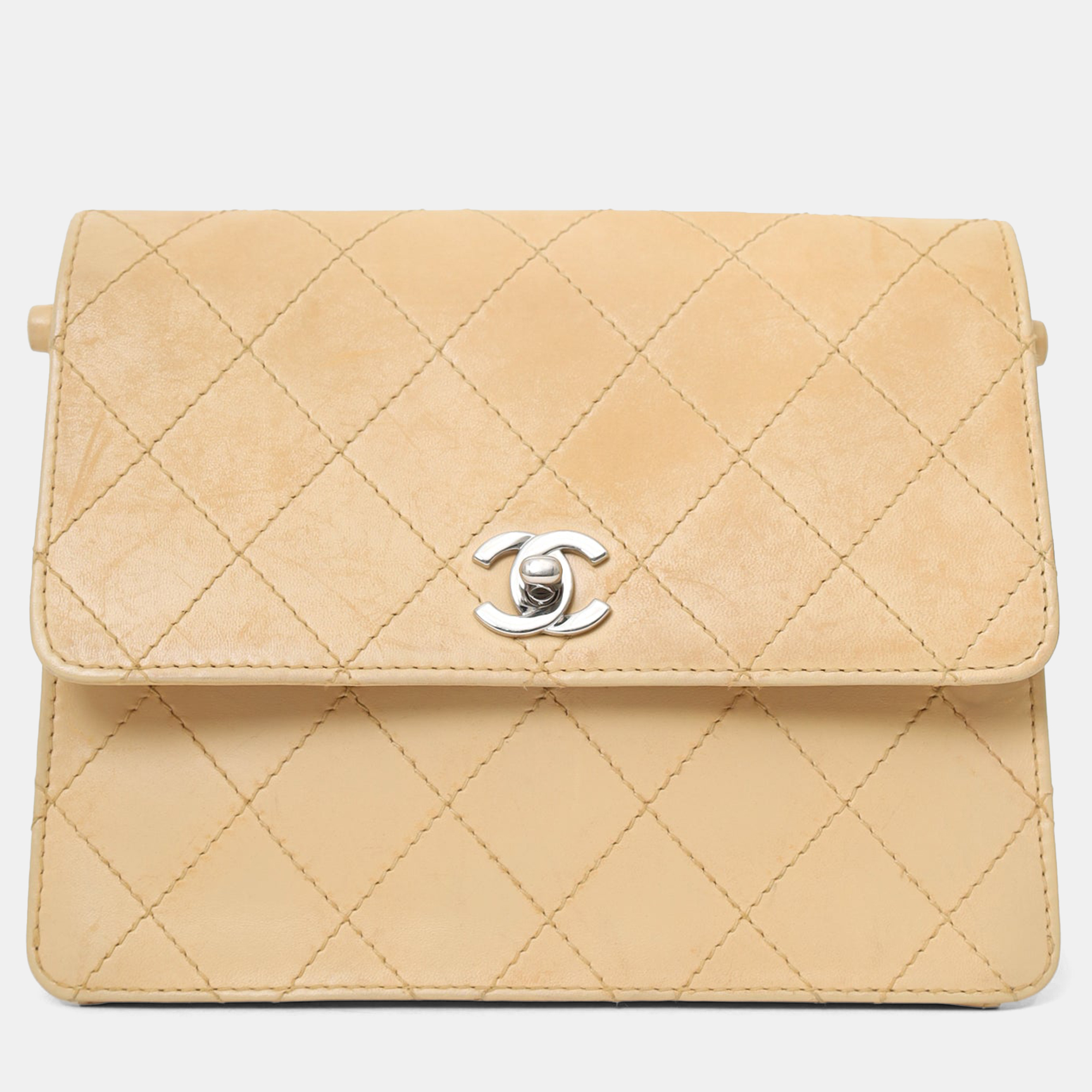 

Chanel Beige Quilted CC Shoulder Bag