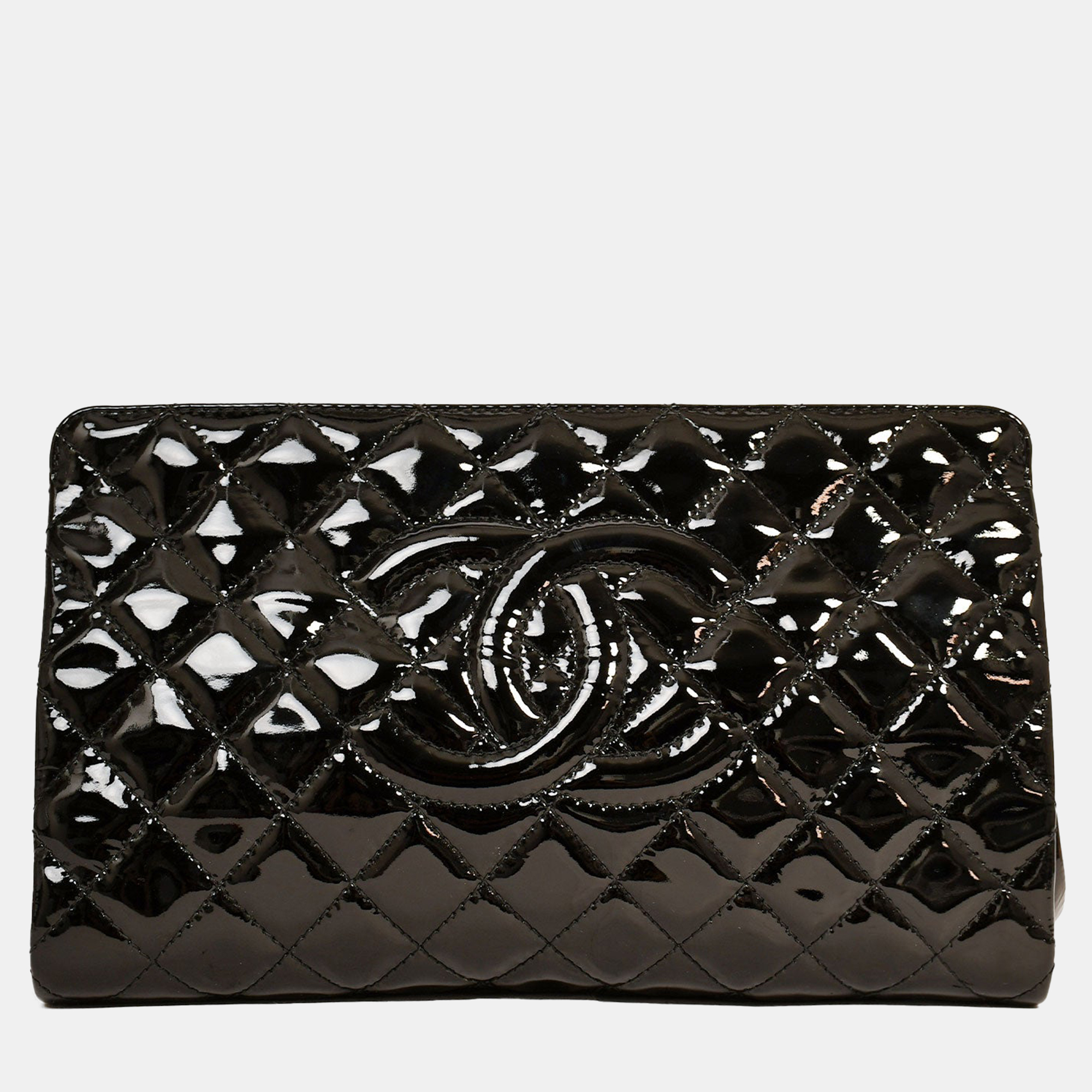 

Chanel 2012-13 Black Patent Timeless Frame Clutch