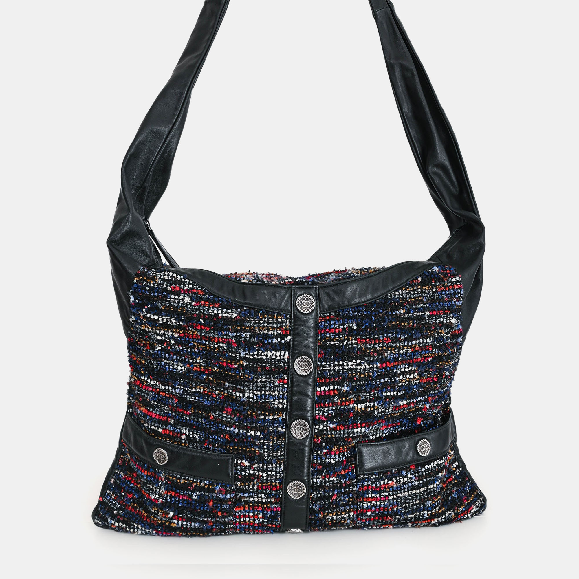 

Chanel 2015-2016 Tweed Girl Messenger Bag, Multicolor