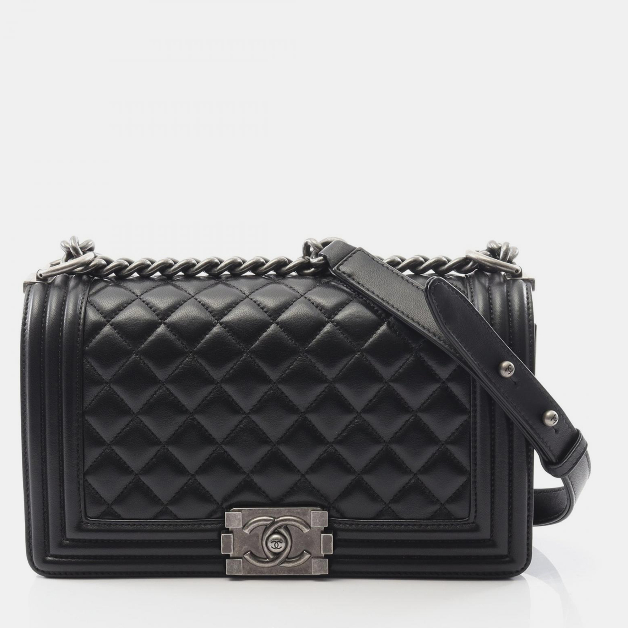 

Chanel Boy  Black Leather Shoulder Bag