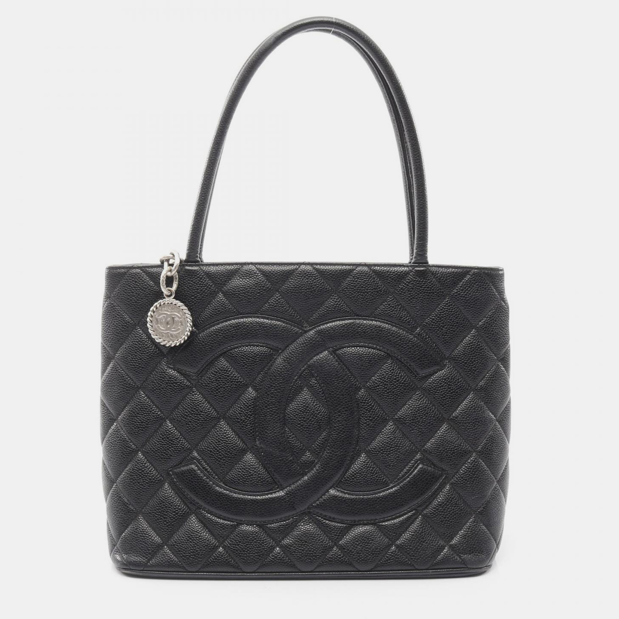 

Chanel Medallion Black Caviar Leather Totes Bag
