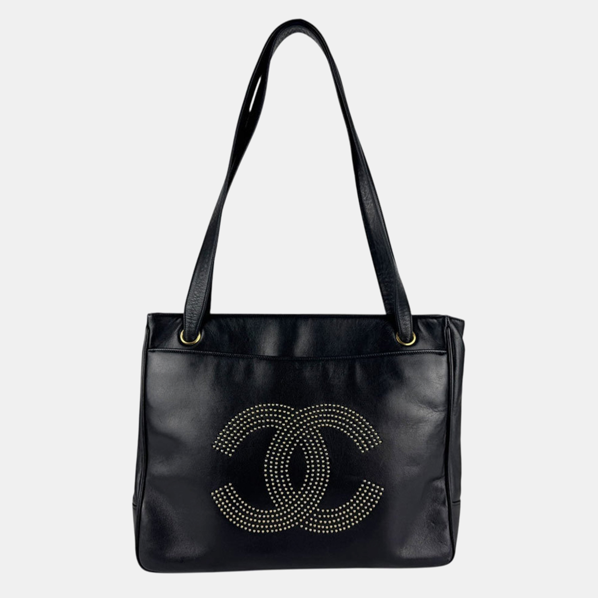 

Chanel Shoulder Bag Leather Black