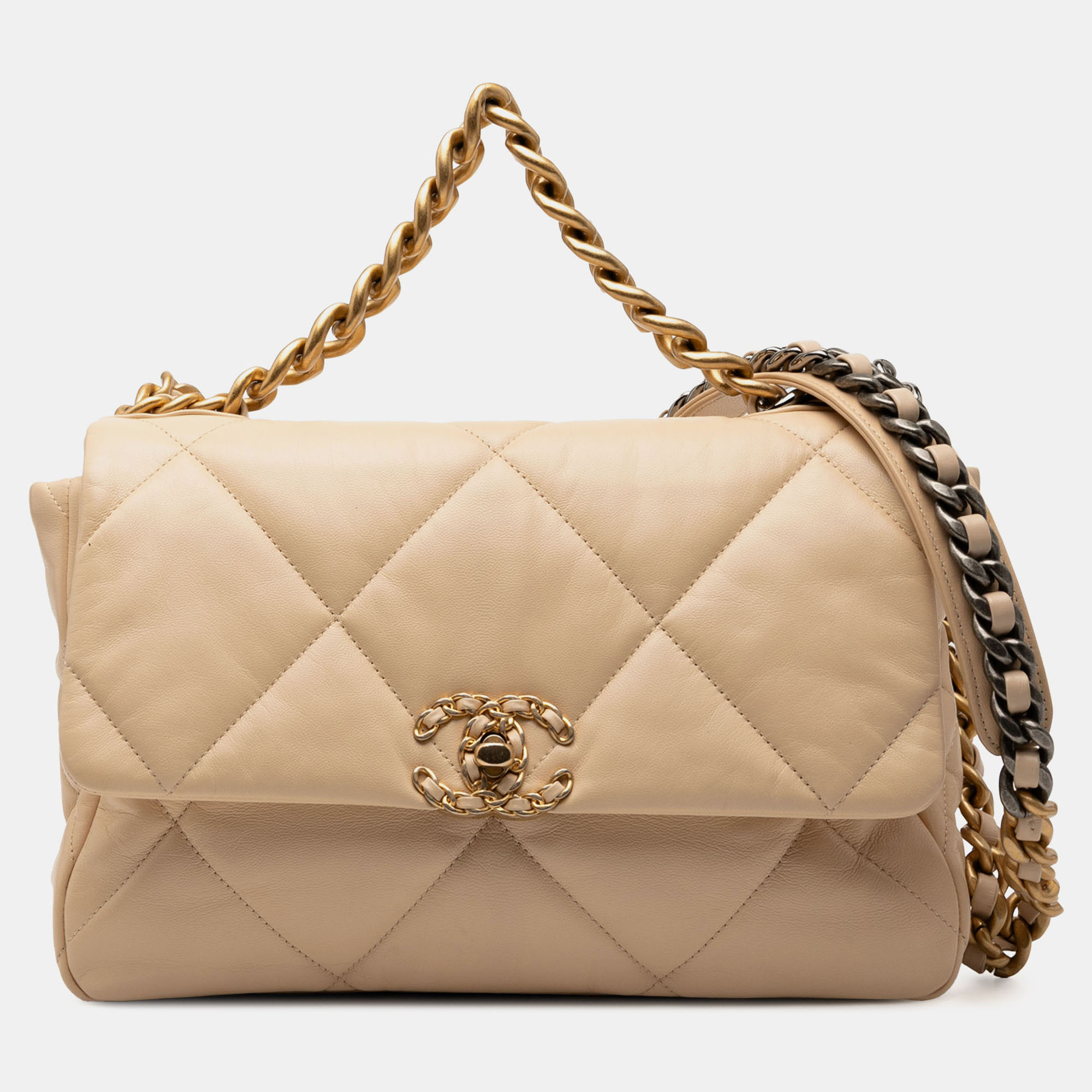 

Chanel Brown Large Lambskin 19 Flap