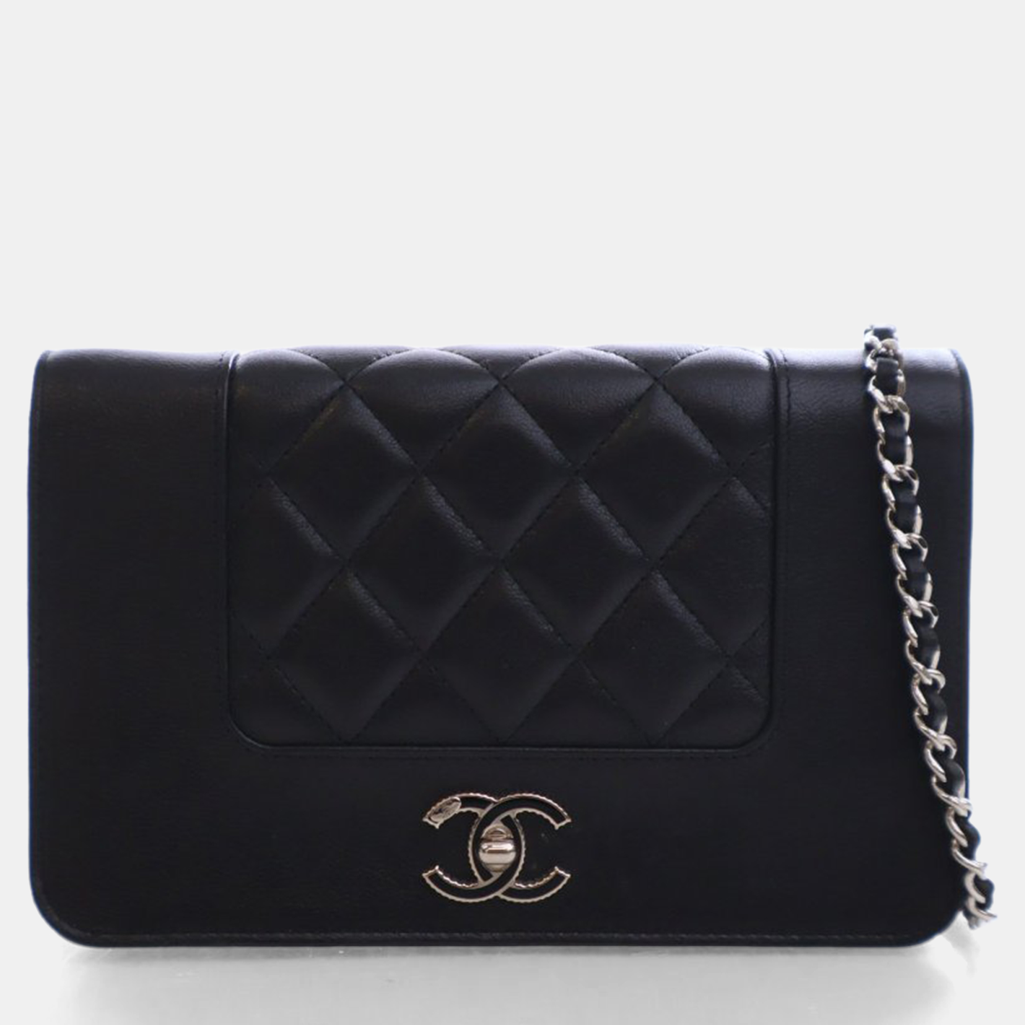 

Chanel Lambskin Mademoiselle Wallet On Chain (WOC), Black