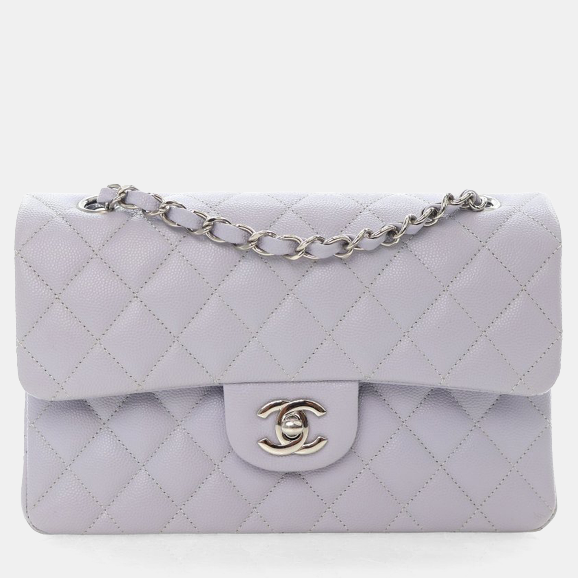 

Chanel Small Caviar Classic Double Flap Bag, Purple