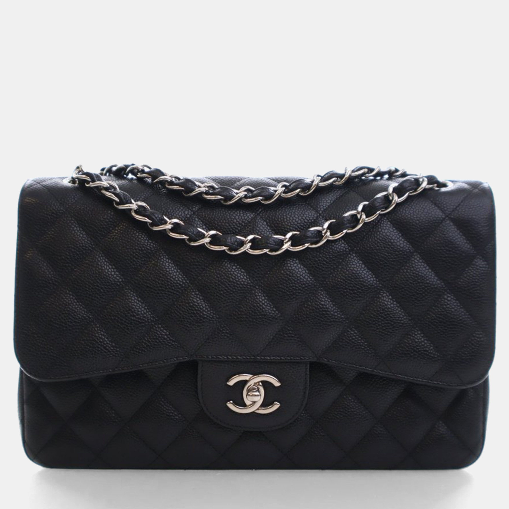 

Chanel Jumbo Caviar Classic Double Flap Bag, Black