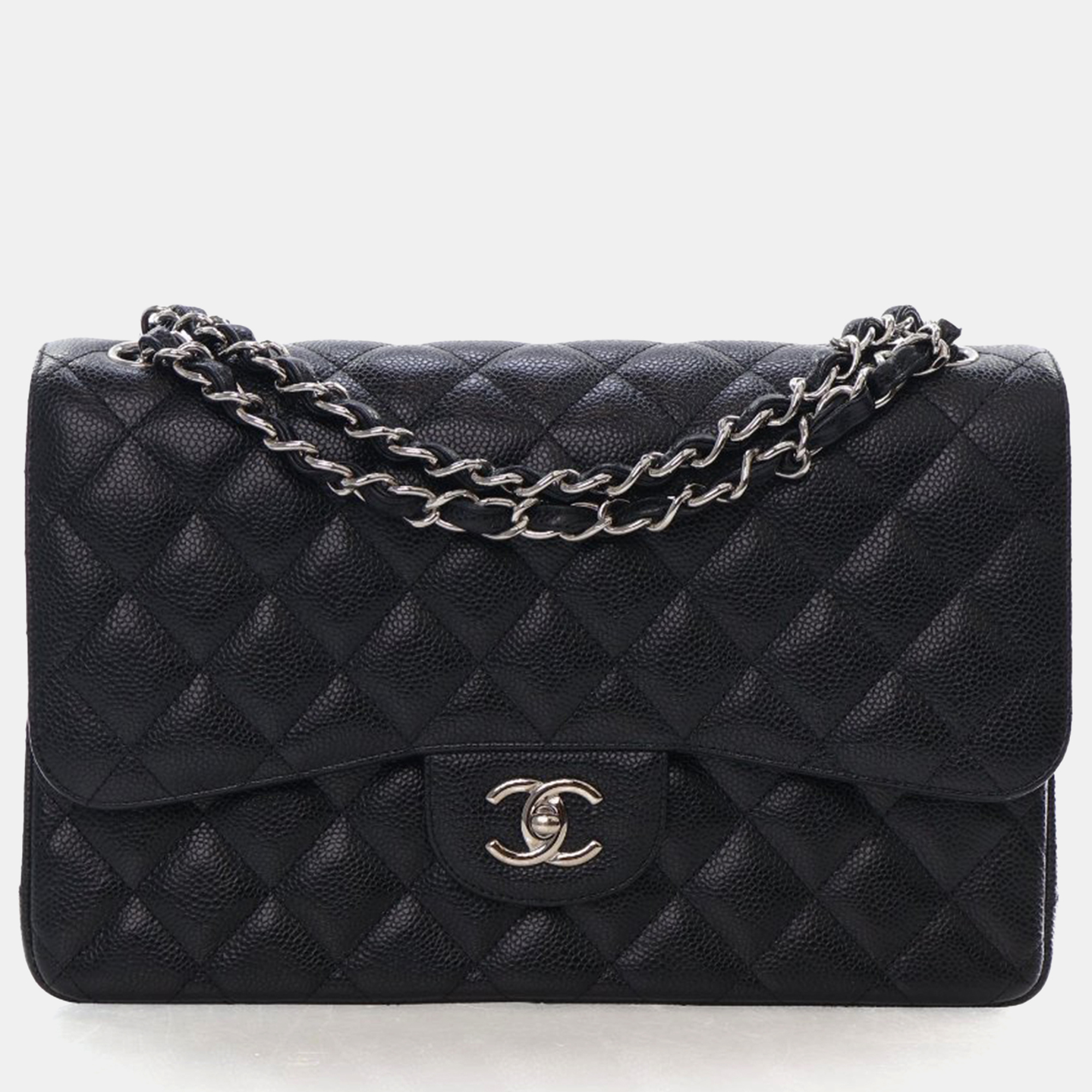 

Chanel Jumbo Caviar Classic Double Flap Bag, Black