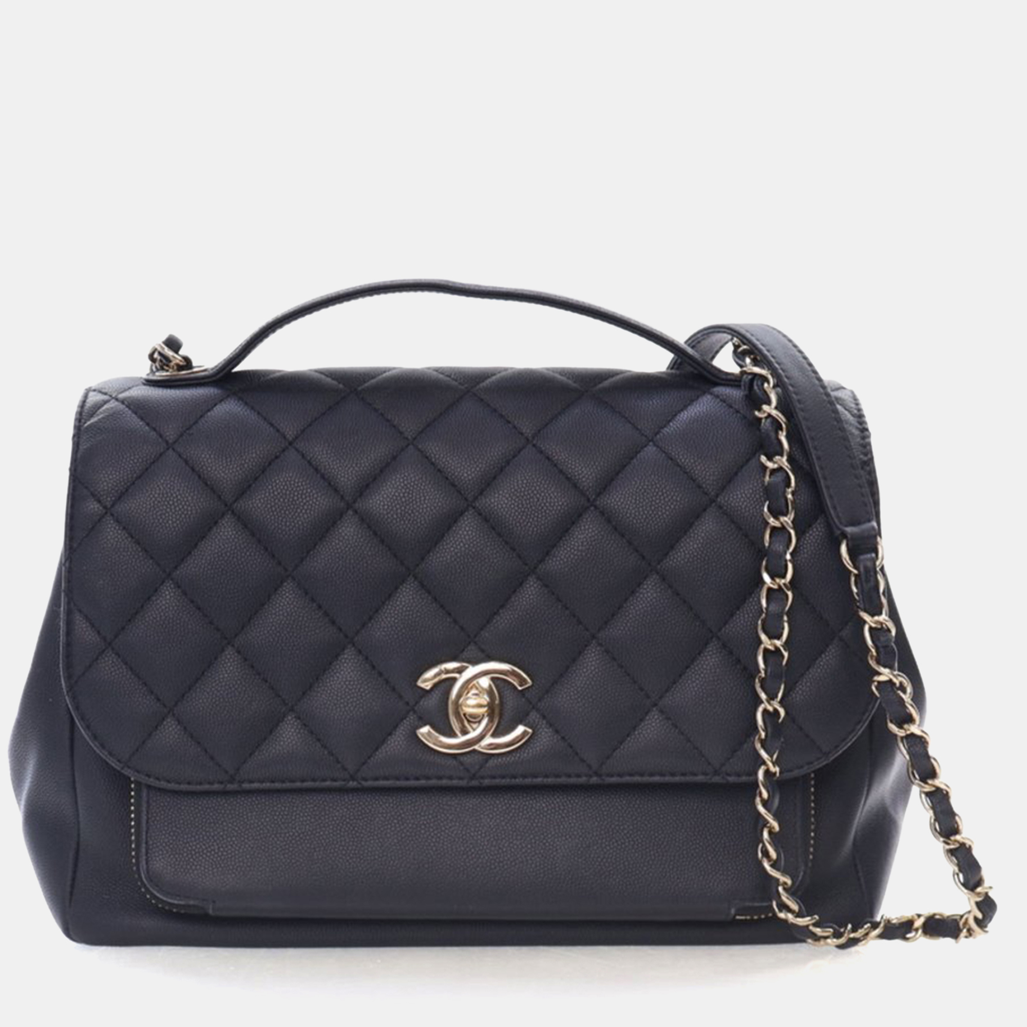 

Chanel Large Black Caviar Business Affinity Flap Bag