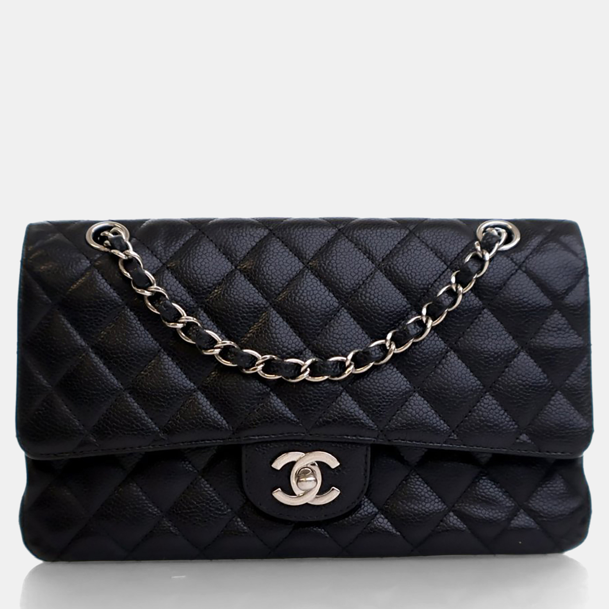 

Chanel Medium Caviar Classic Double Flap Bag, Black