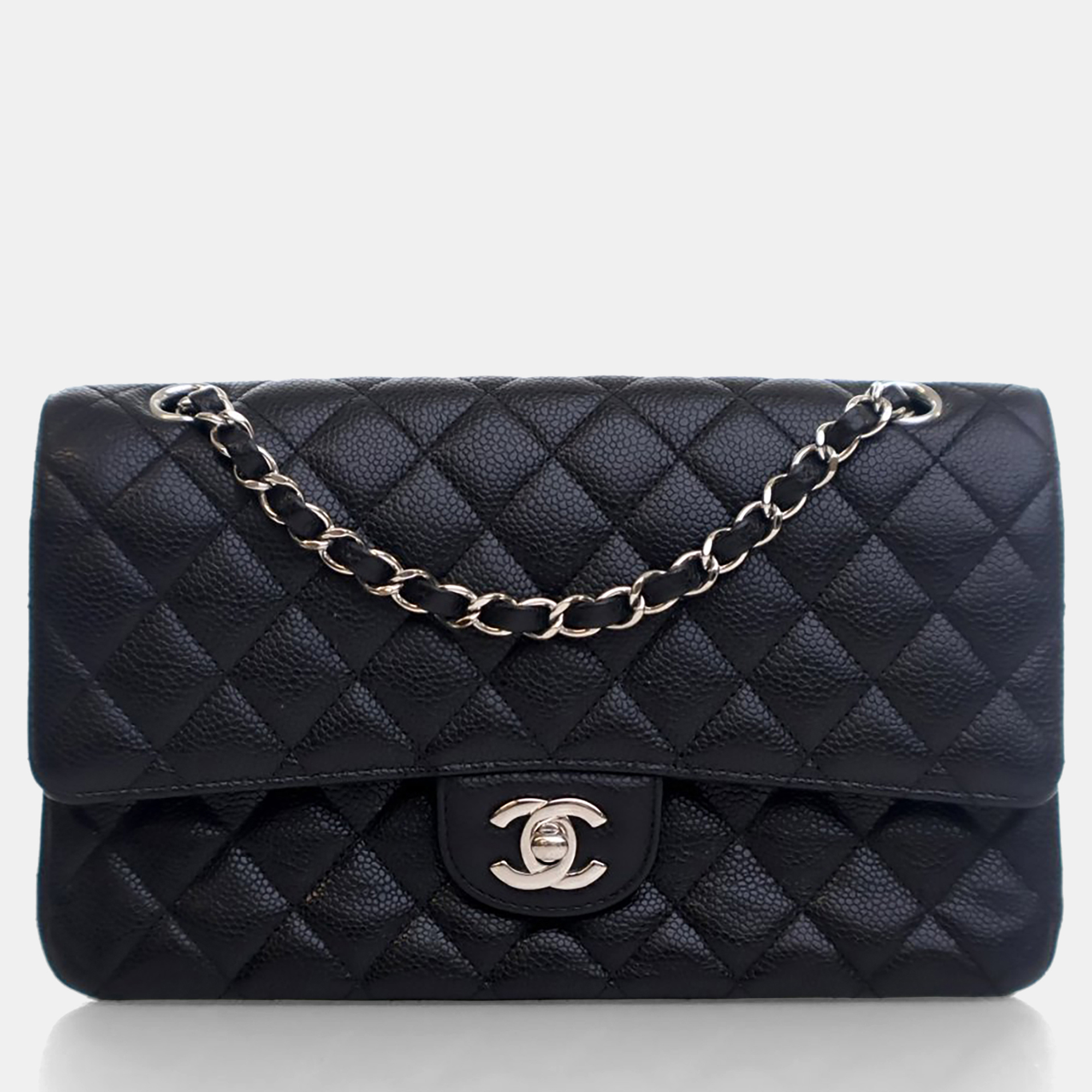

Chanel Medium Black Caviar Classic Double Flap Bag