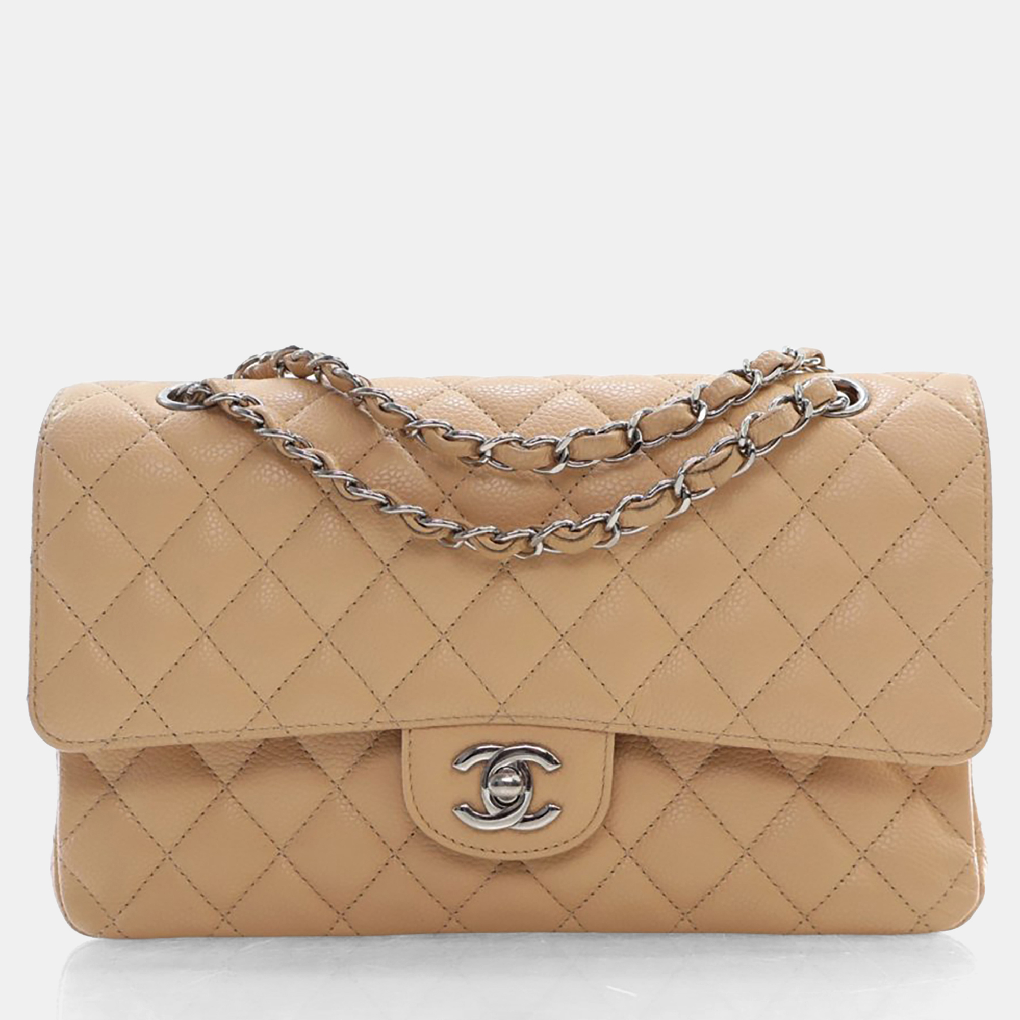 

Chanel Medium Caviar Classic Double Flap Bag, Brown