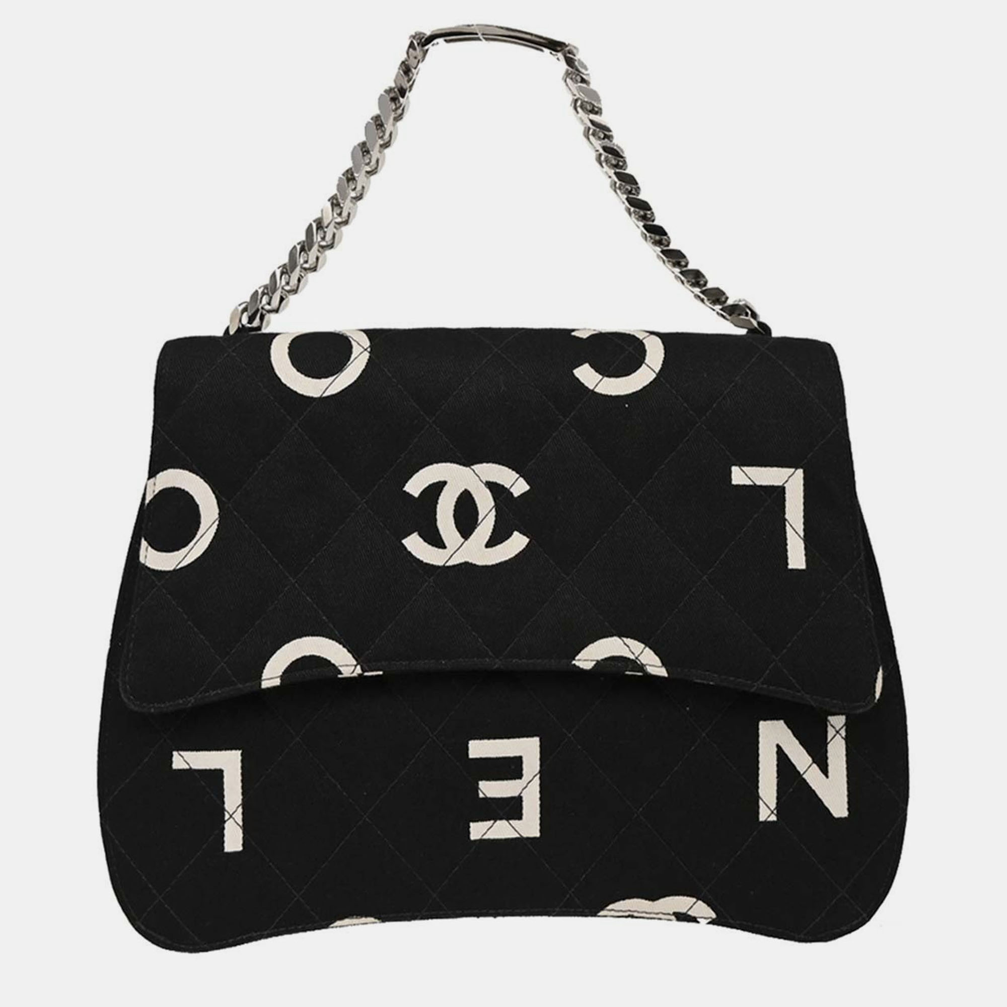 Click to view more detailed imagery on our partner's website Pre-owned Chanel Black Cotton Handbag