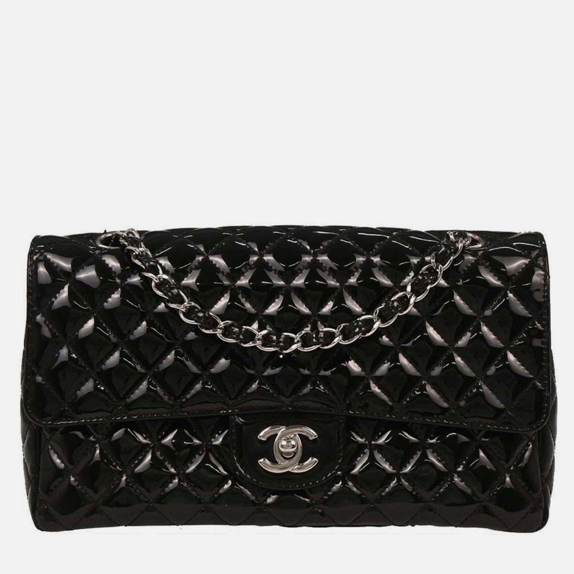 

Chanel Black Patent Leather Shoulder Bag